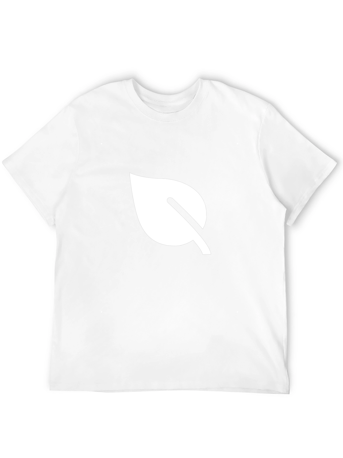Minimalist Leaf Graphic Black T-Shirt