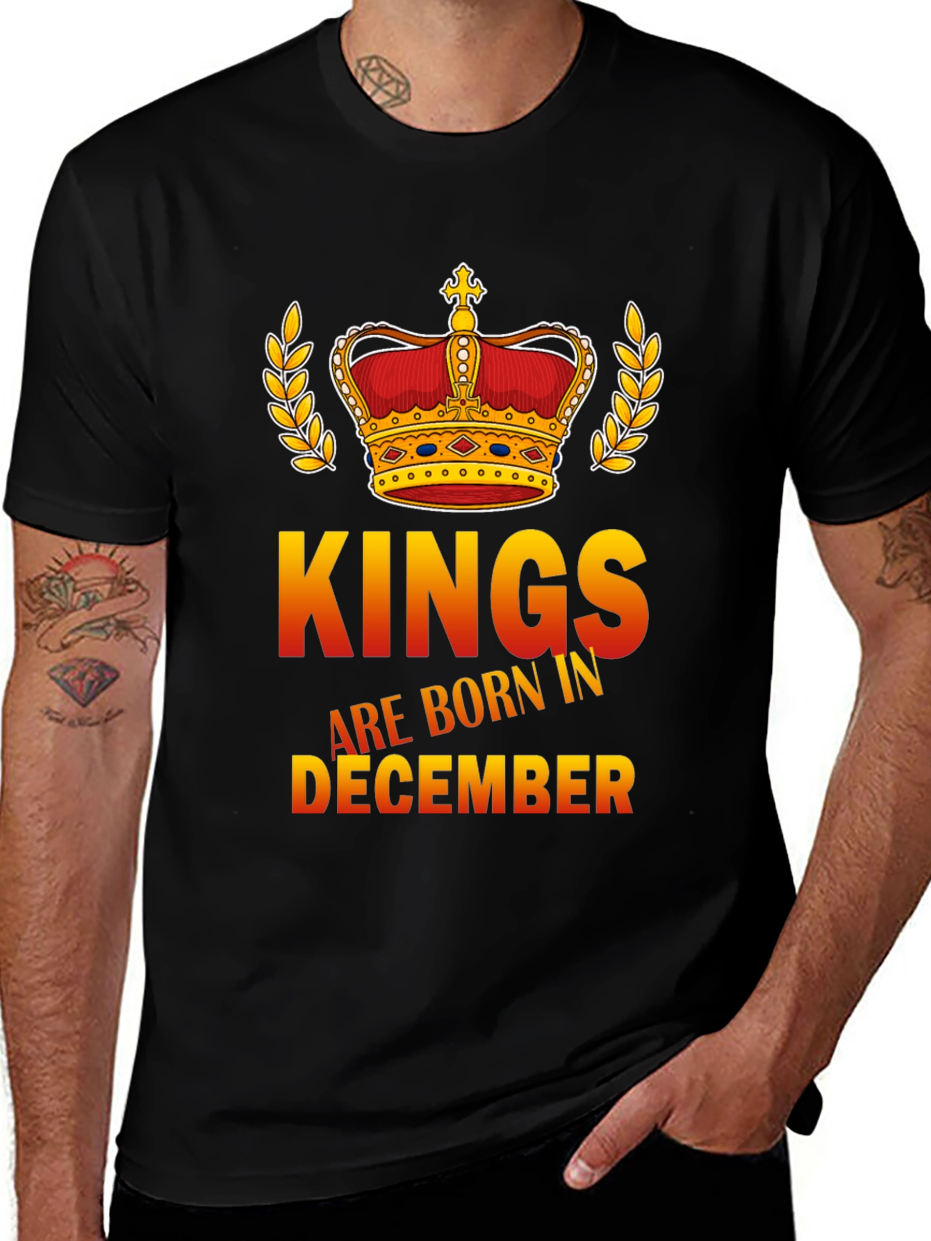 Kings are Born in December Graphic Tee