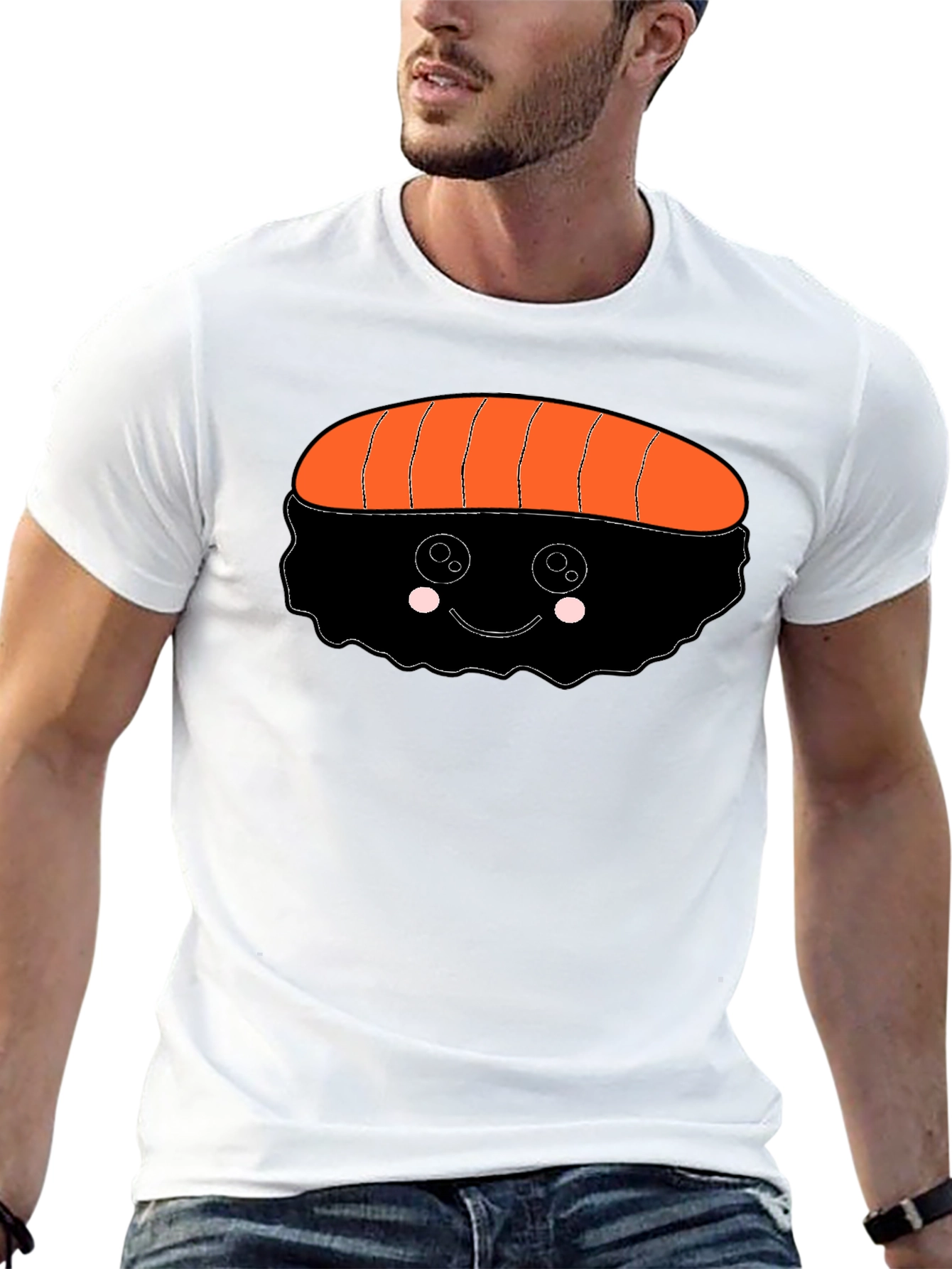 Sushi Graphic Black T-Shirt - Cute Food Tee