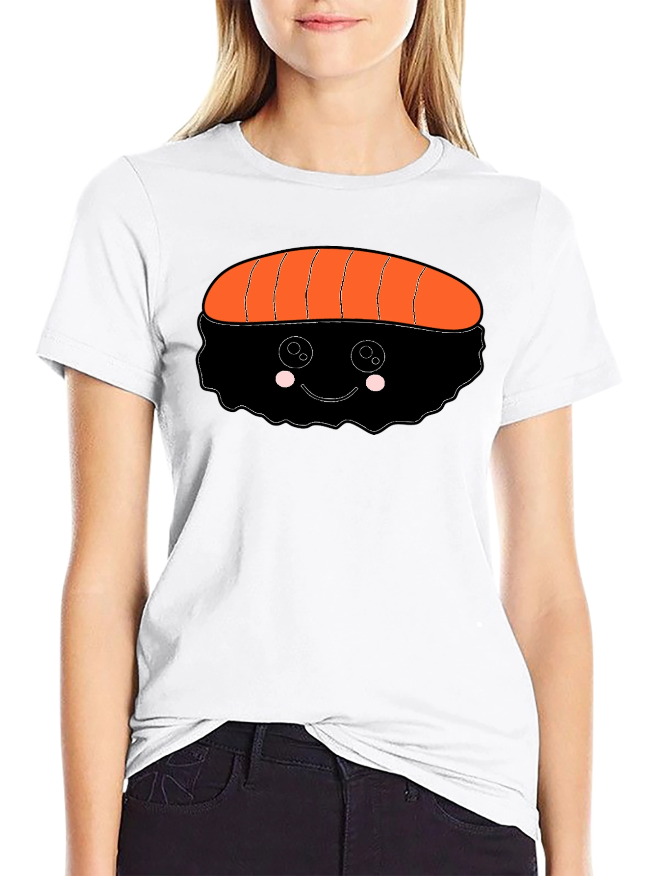 Sushi Graphic Black T-Shirt - Cute Food Tee