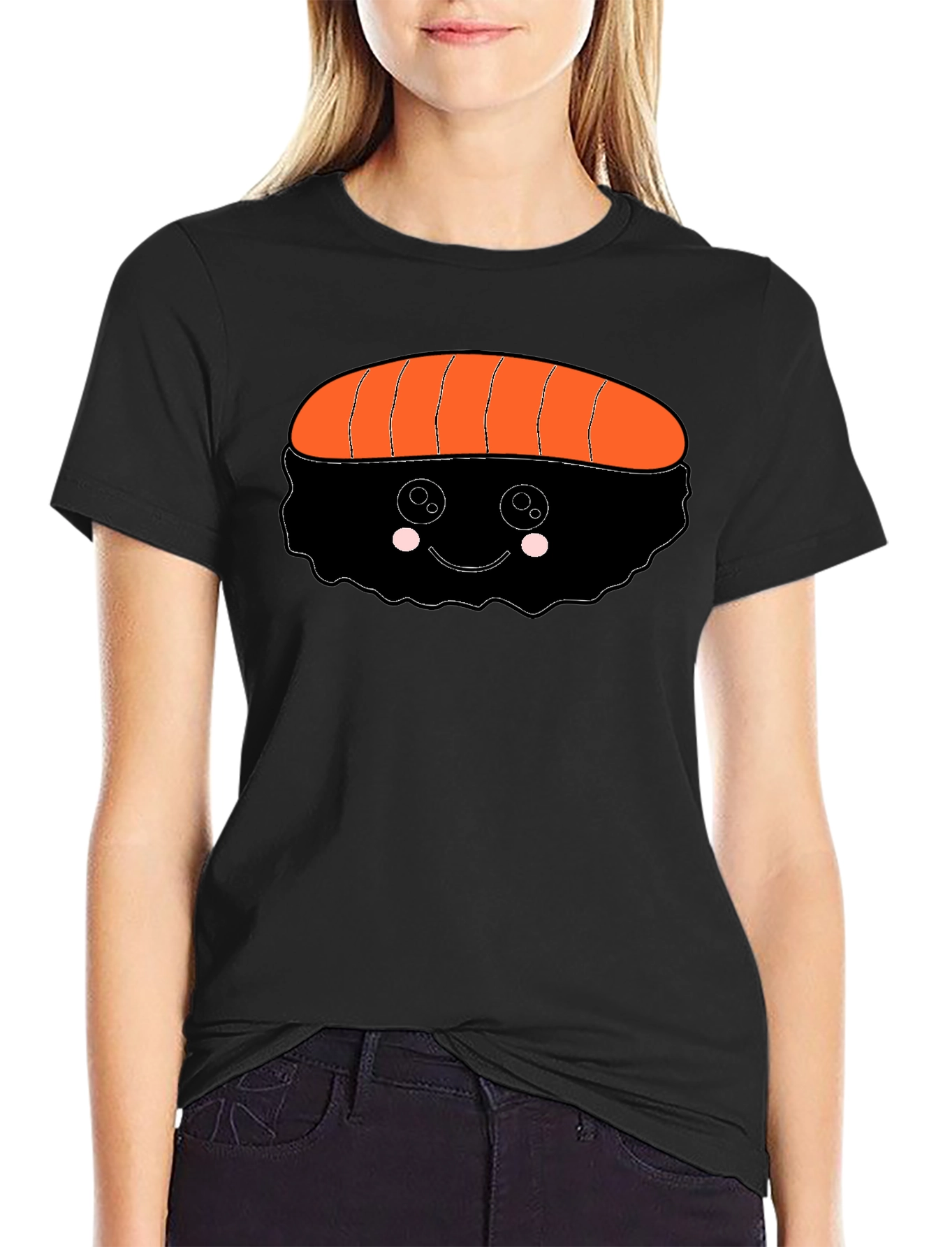 Sushi Graphic Black T-Shirt - Cute Food Tee
