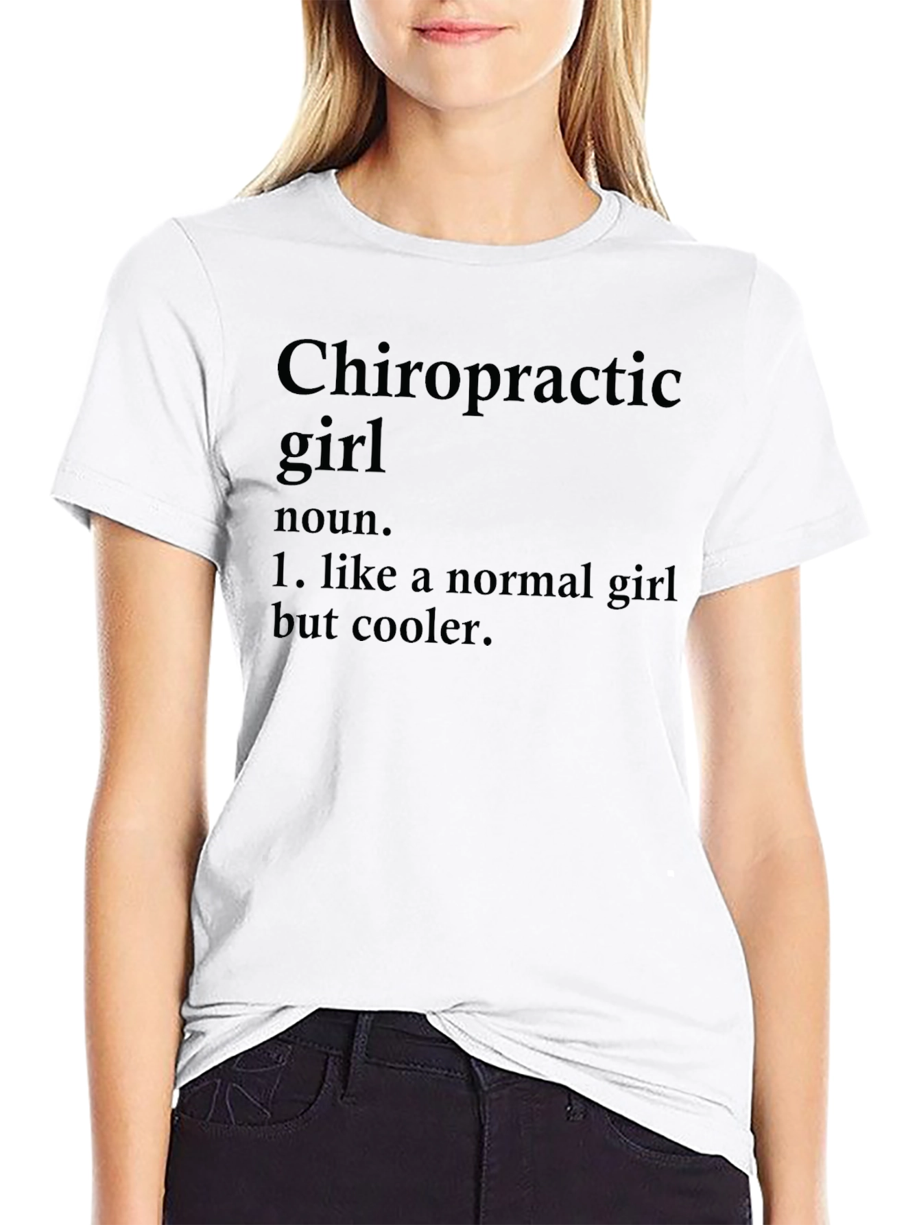 Chiropractic Girl Definition Black T-Shirt