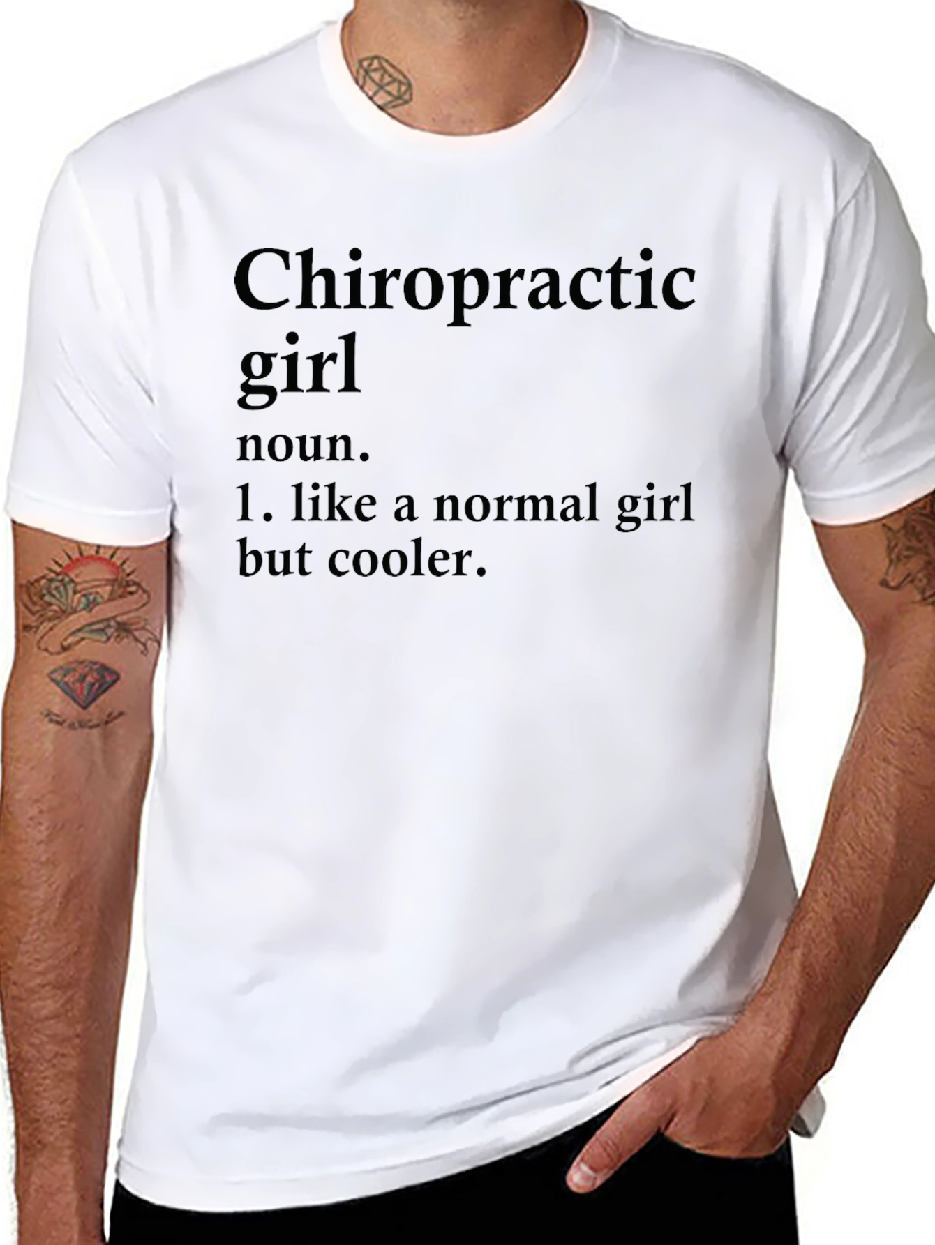 Chiropractic Girl Definition Black T-Shirt