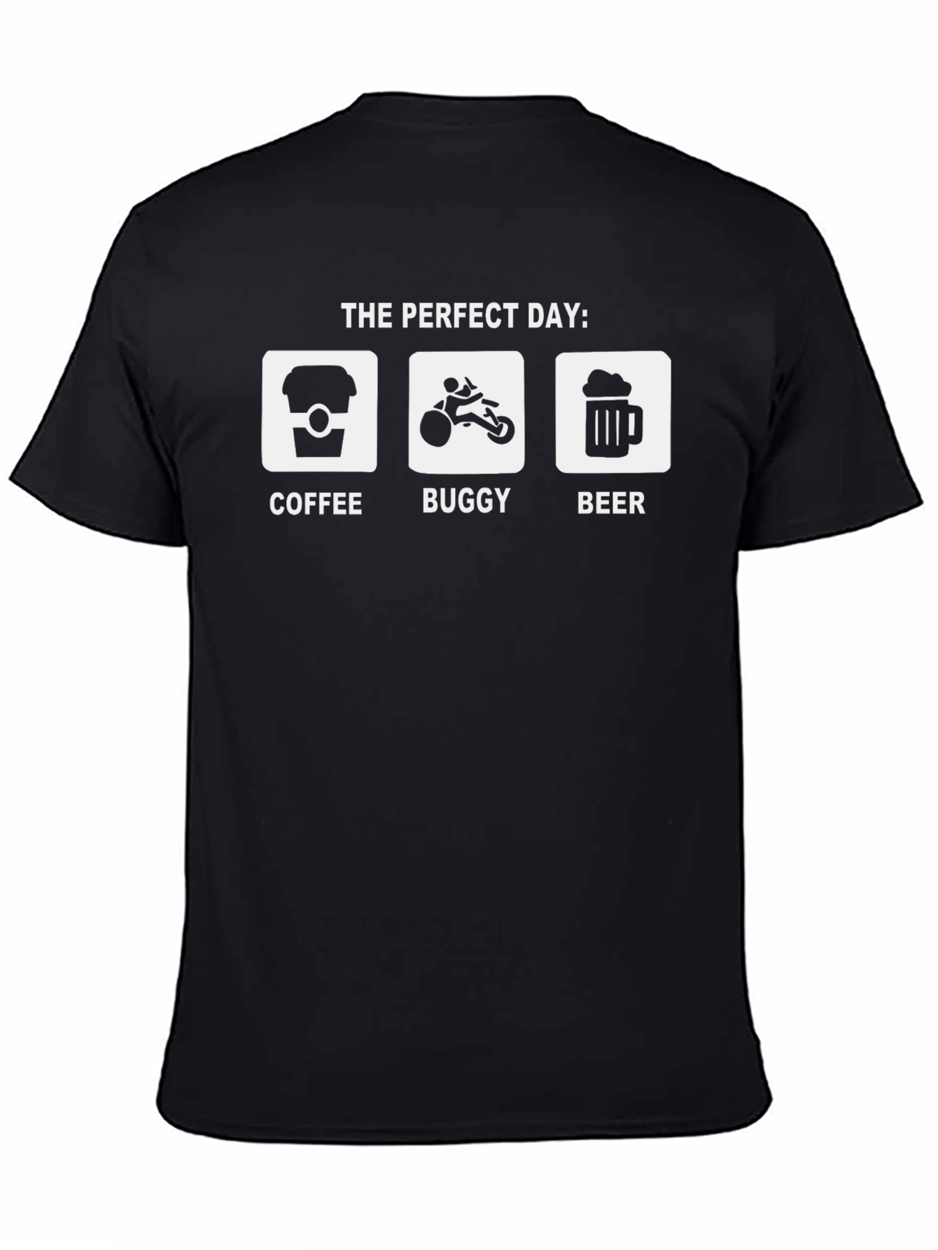 Perfect Day Coffee Buggy Beer Graphic Tee