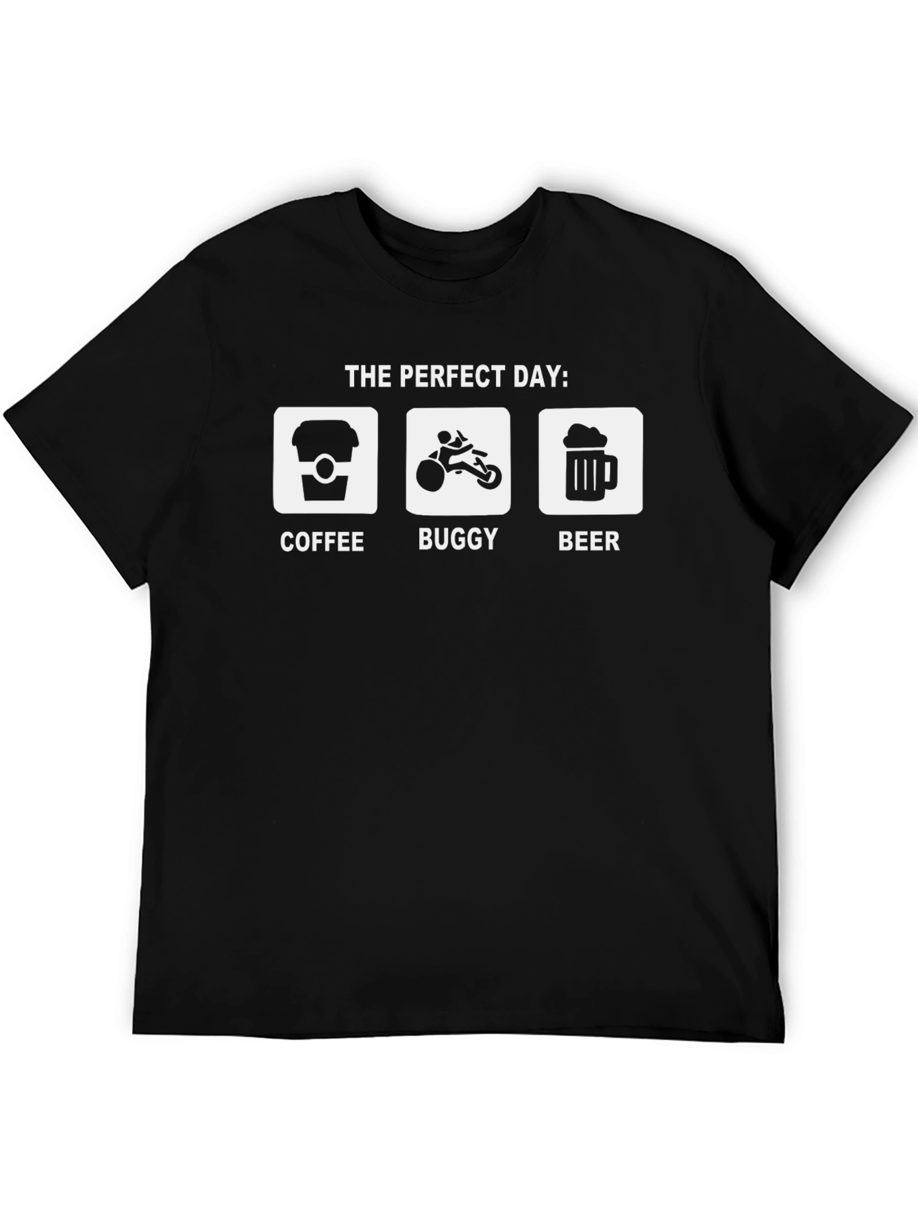 Perfect Day Coffee Buggy Beer Graphic Tee