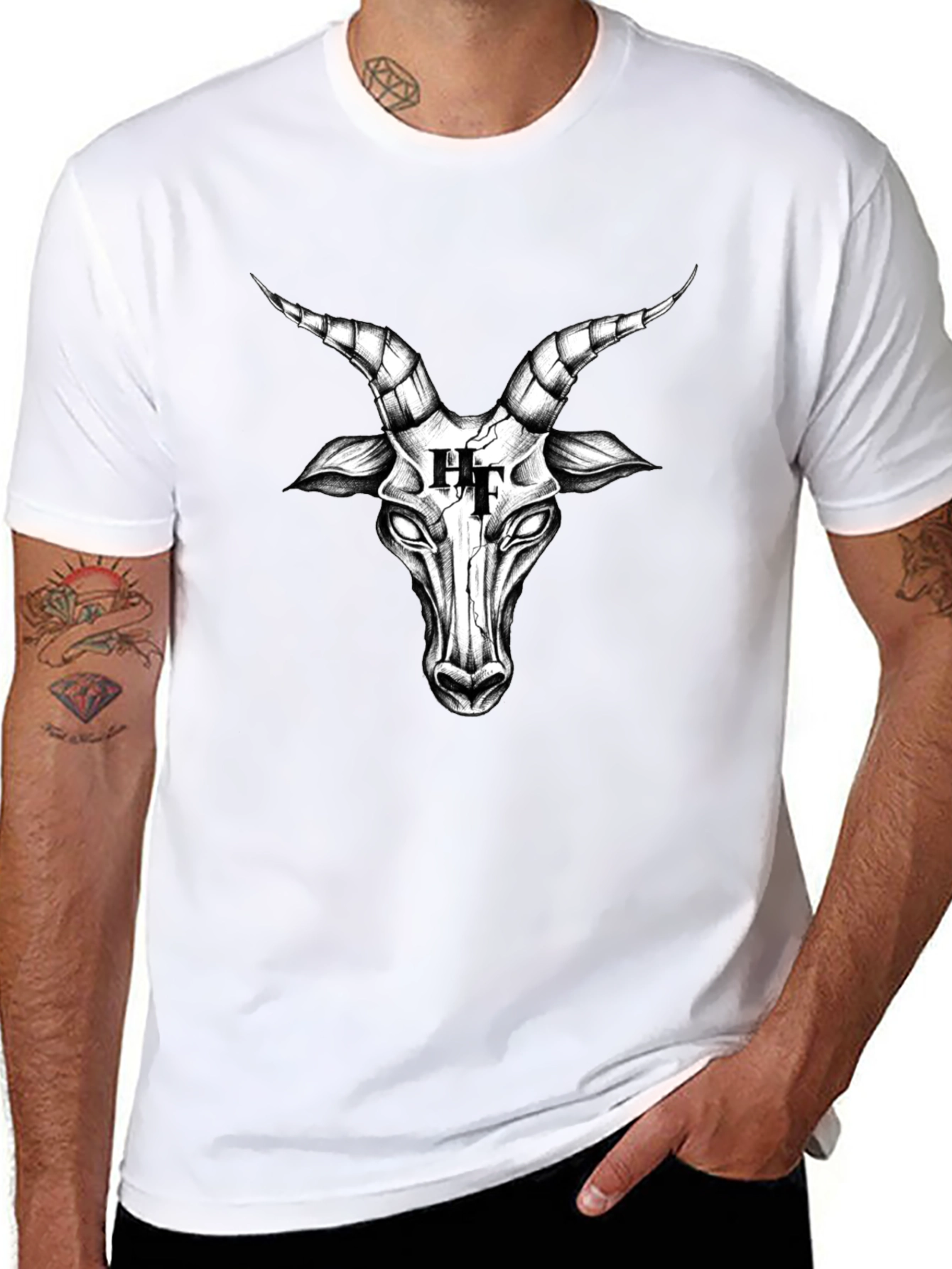 Baphomet Graphic Tee - Edgy Streetwear