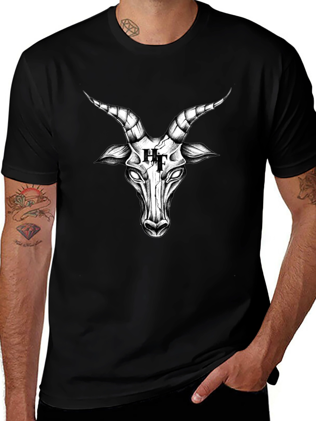 Baphomet Graphic Tee - Edgy Streetwear