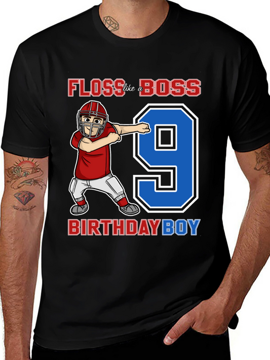 Floss Like a Boss Birthday Boy T-Shirt - Age 9