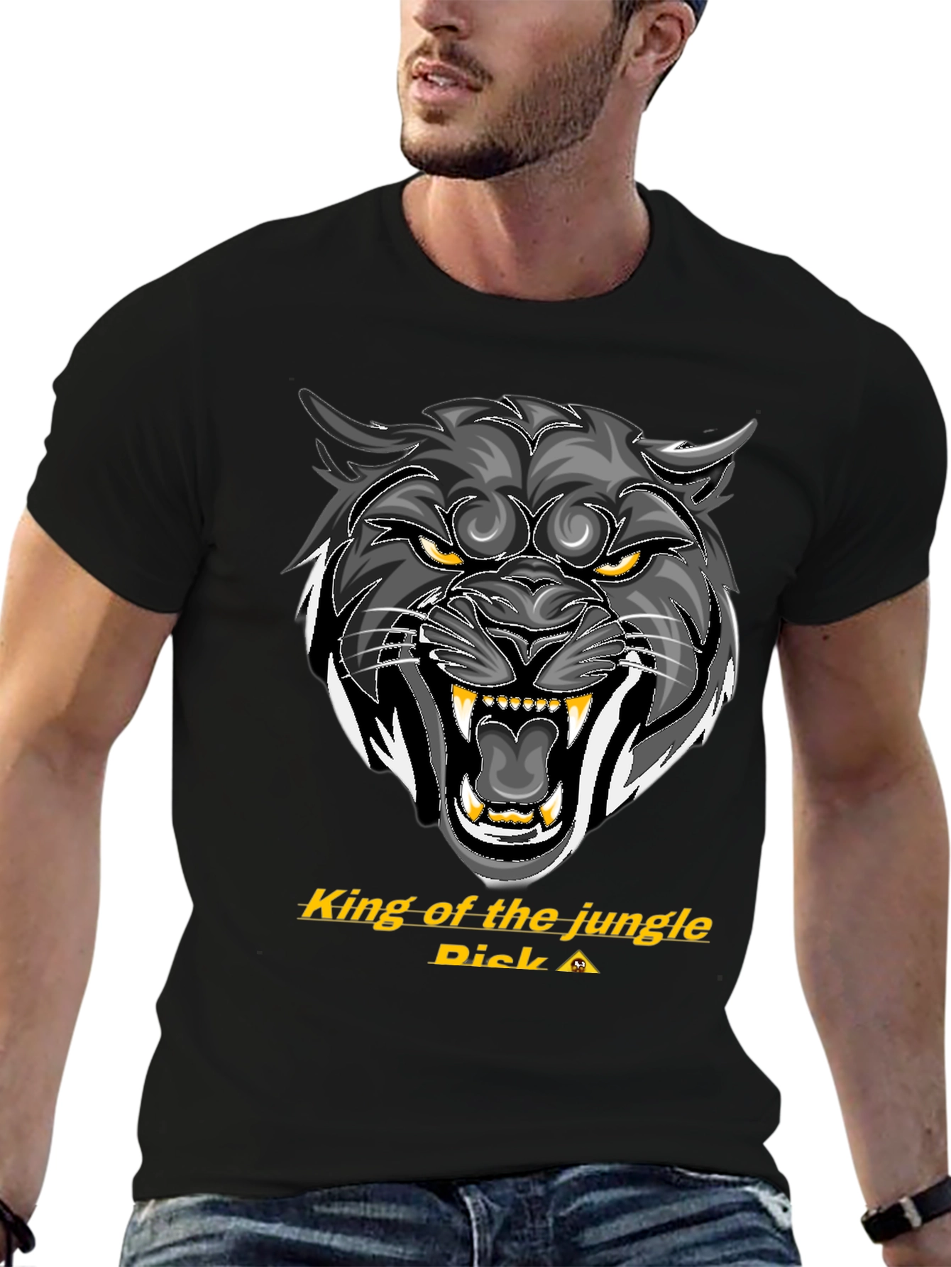King of the Jungle T-Shirt - Fierce Panther Design