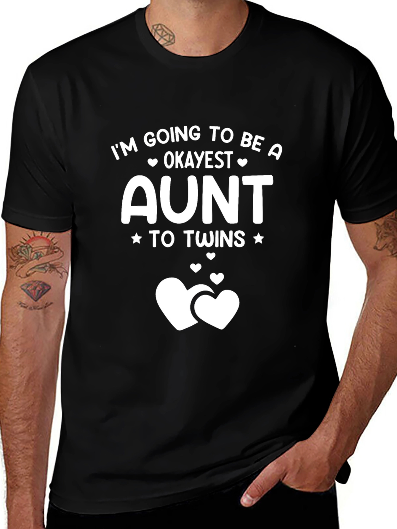 Future Aunt of Twins T-Shirt - Okayest Aunt Ever!