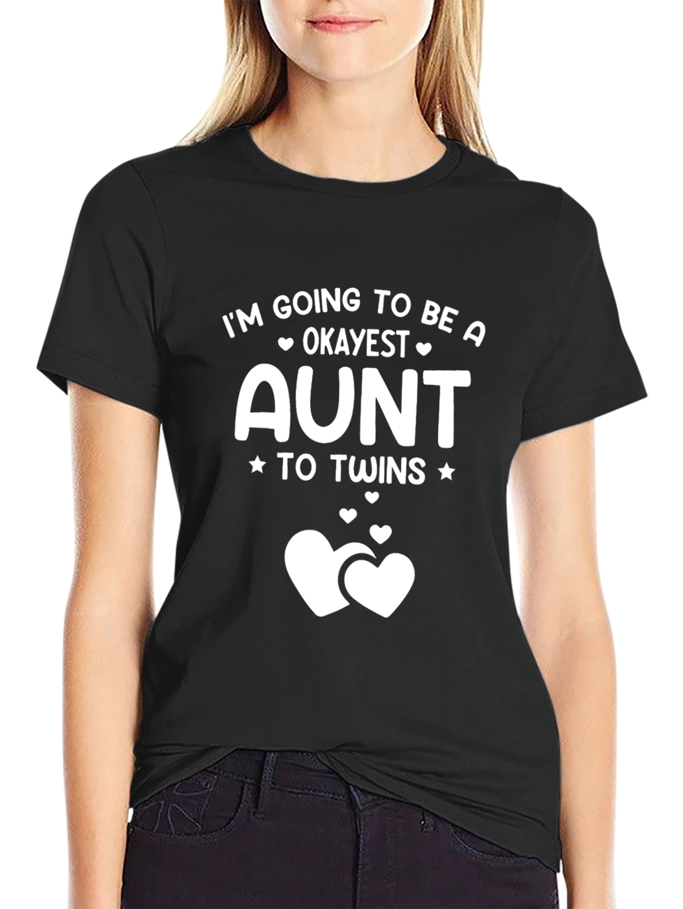 Future Aunt of Twins T-Shirt - Okayest Aunt Ever!