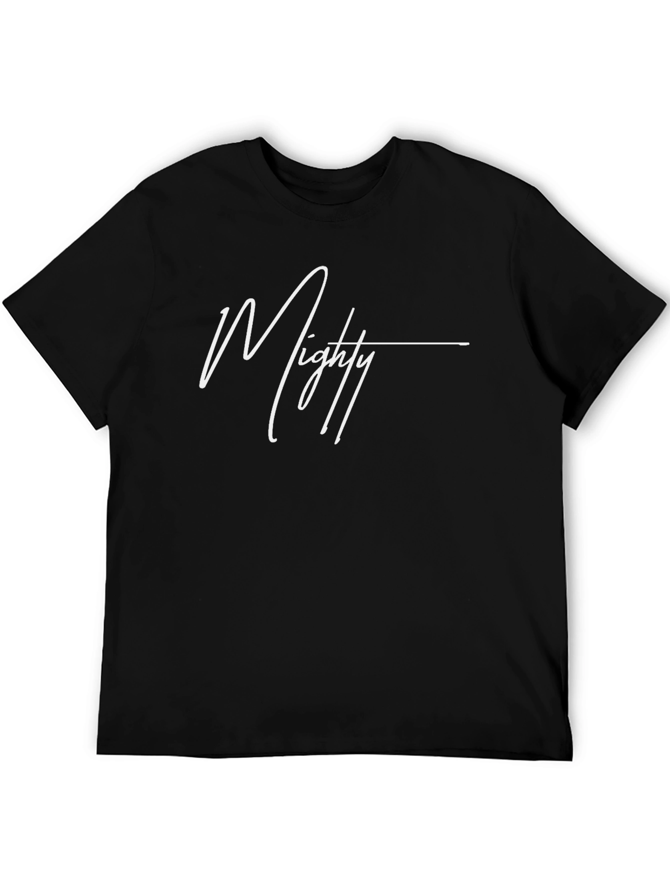 Mighty Script Black T-Shirt