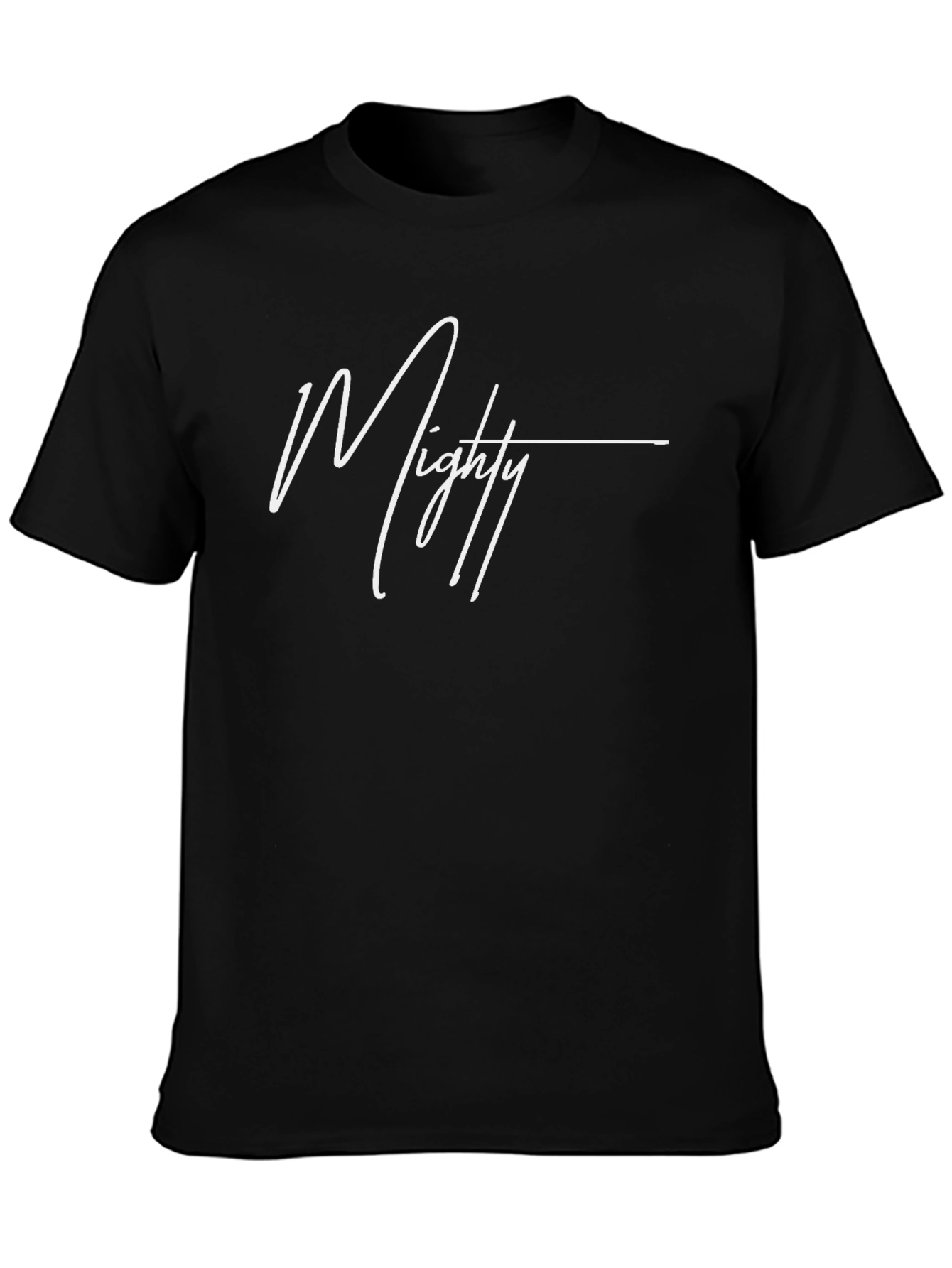 Mighty Script Black T-Shirt