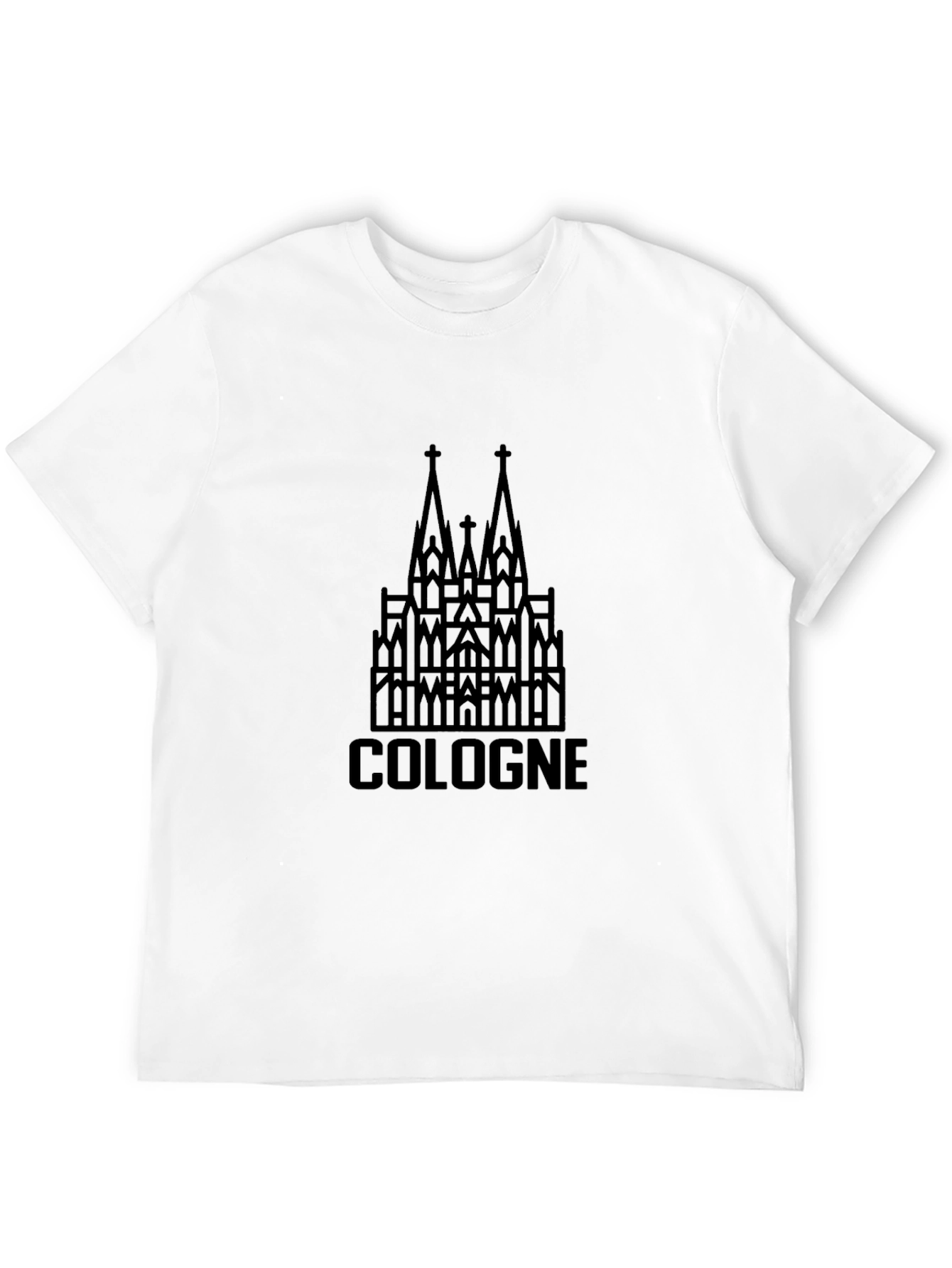 Cologne Germany Cathedral T-Shirt - Black