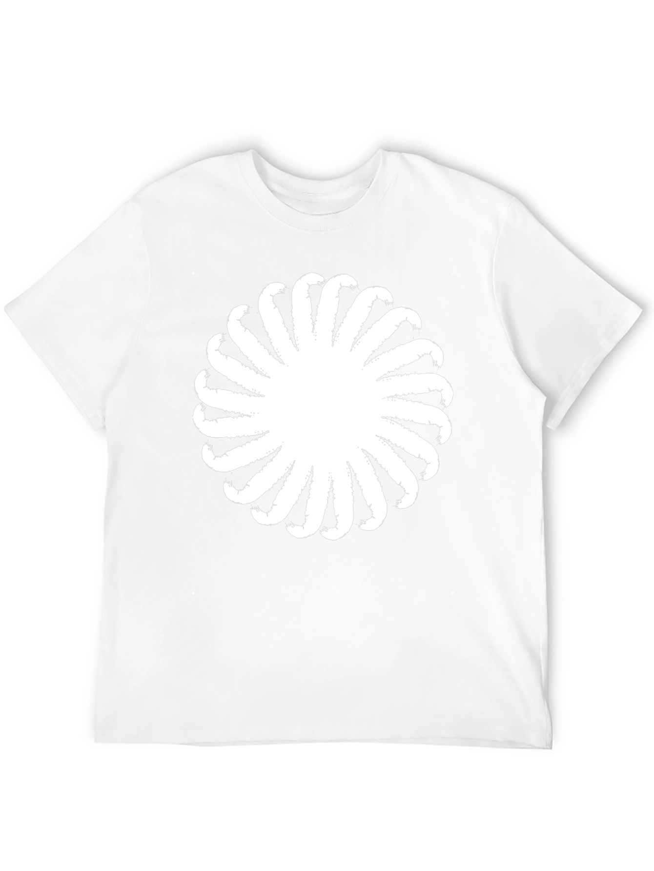 Abstract Floral Graphic Black T-Shirt