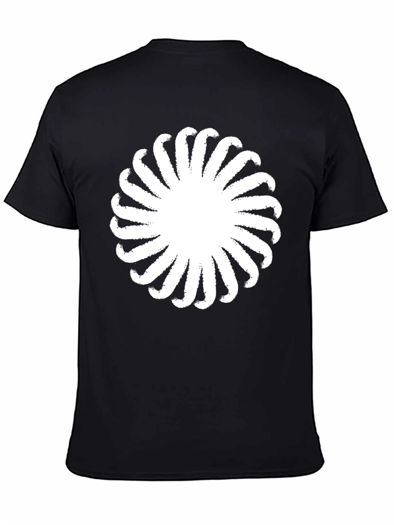 Abstract Floral Graphic Black T-Shirt