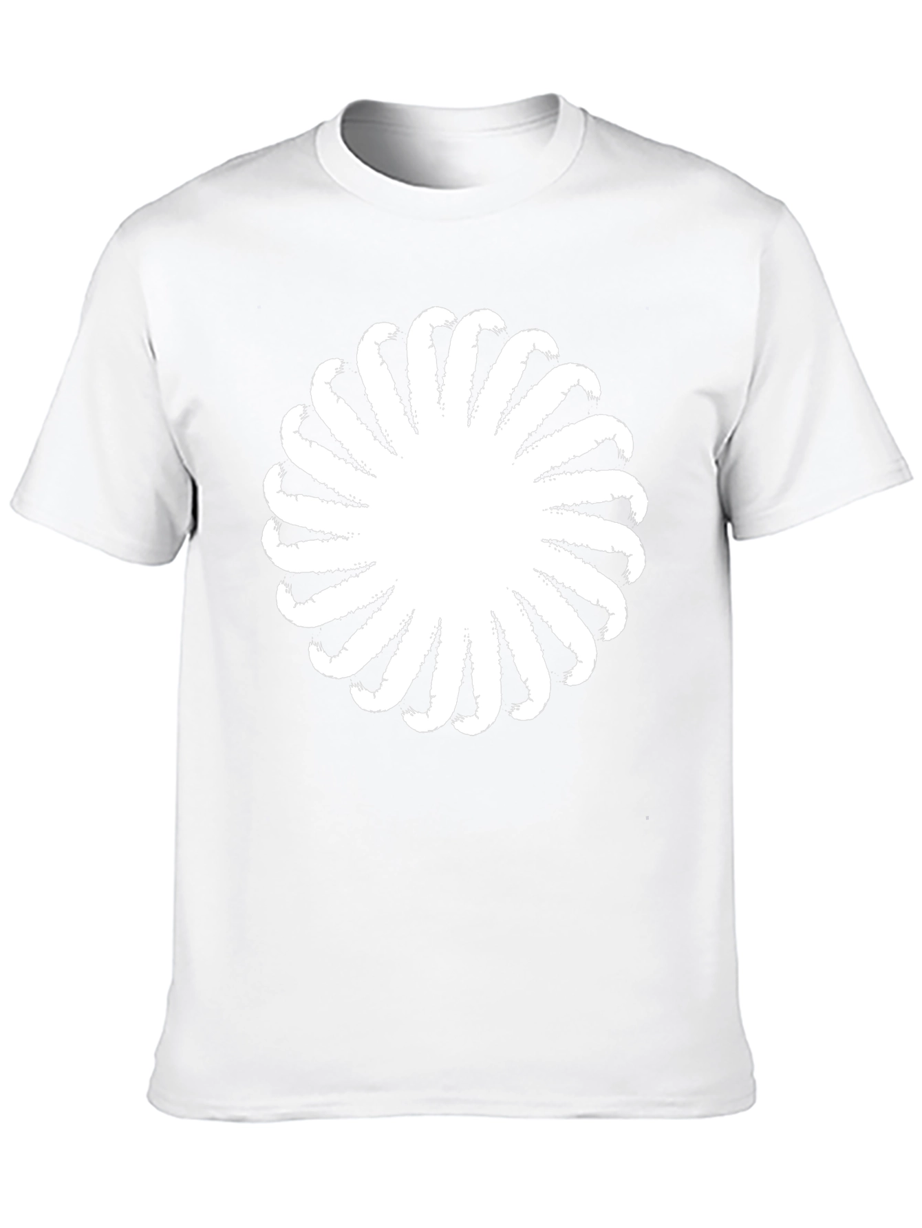 Abstract Floral Graphic Black T-Shirt