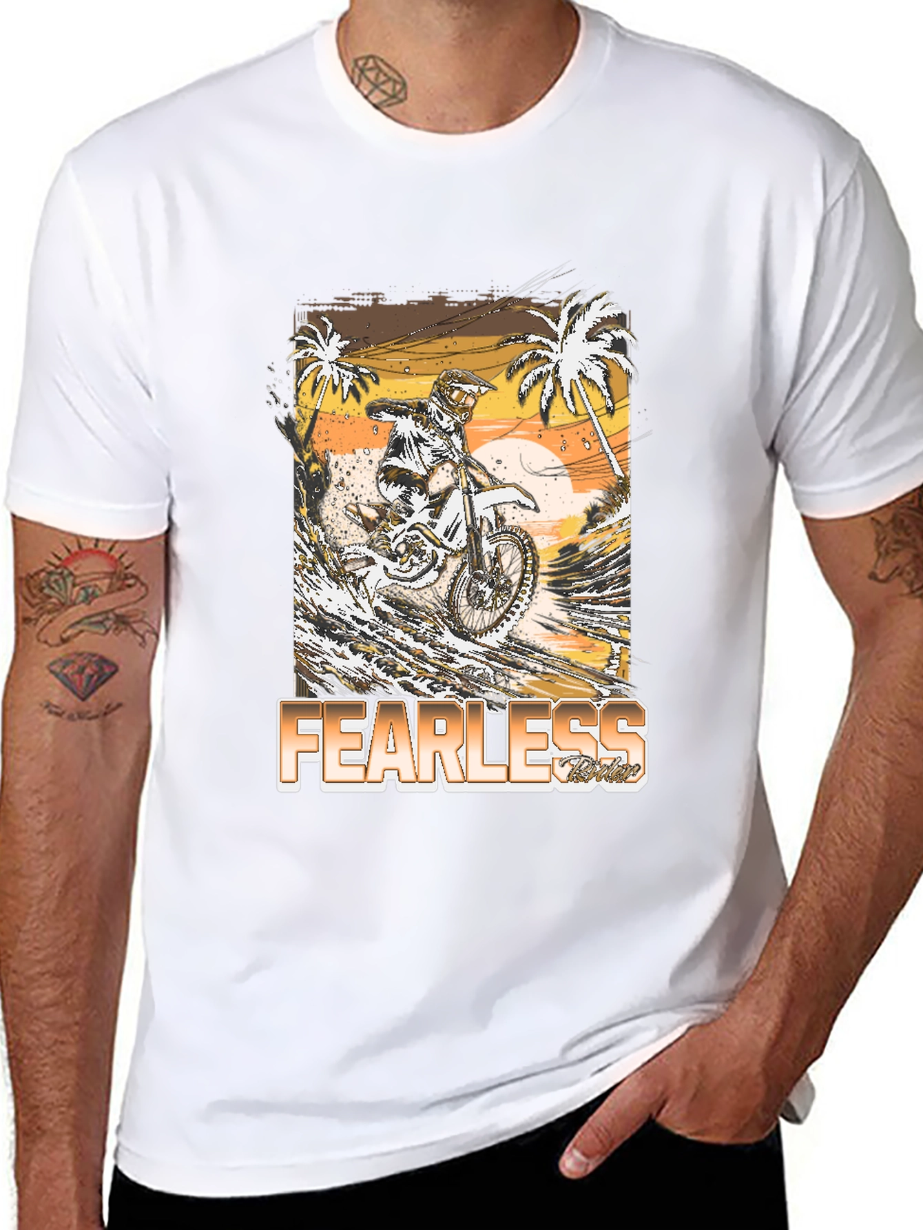 Fearless Rider Graphic Tee - Motocross T-Shirt