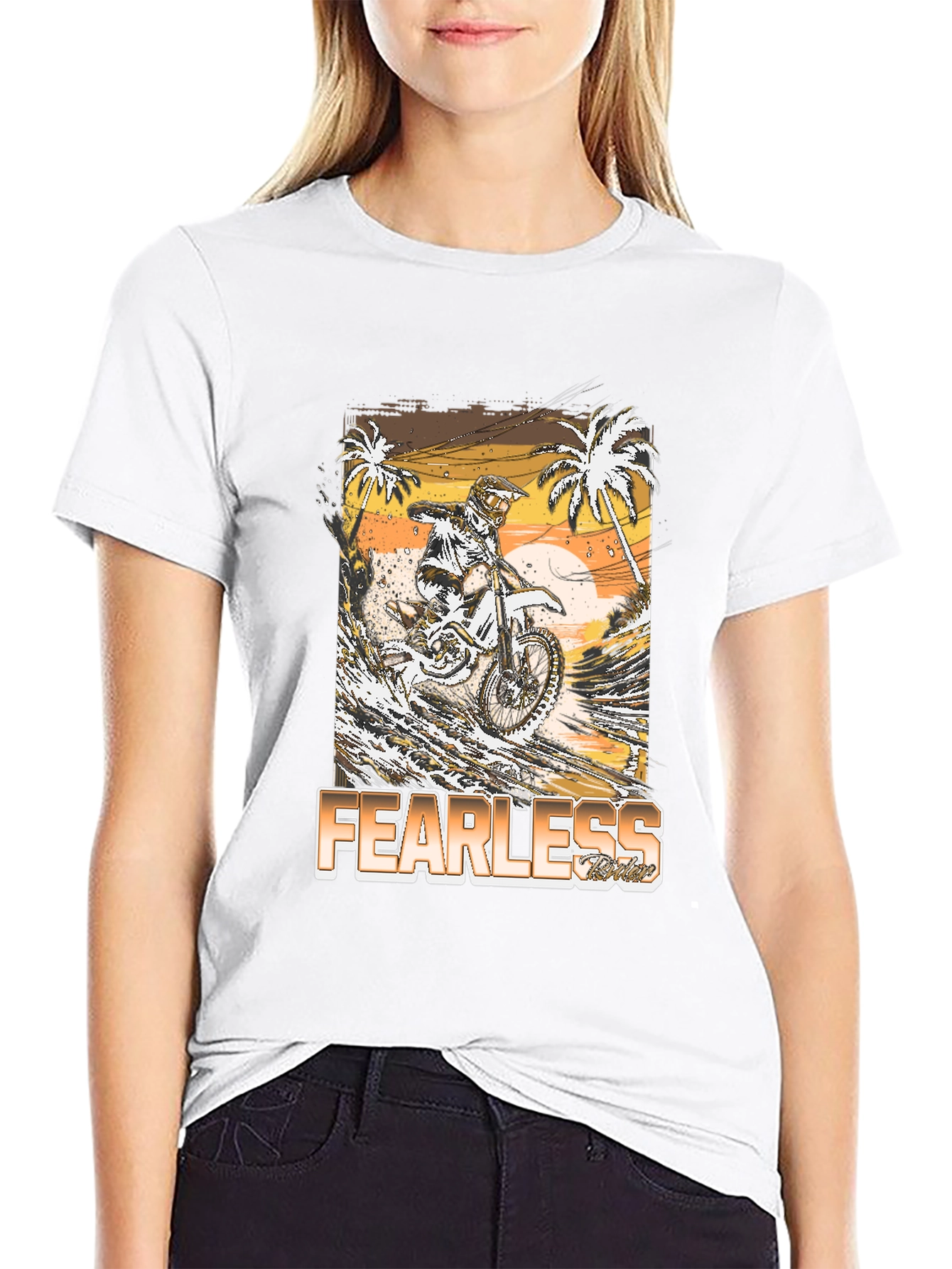 Fearless Rider Graphic Tee - Motocross T-Shirt