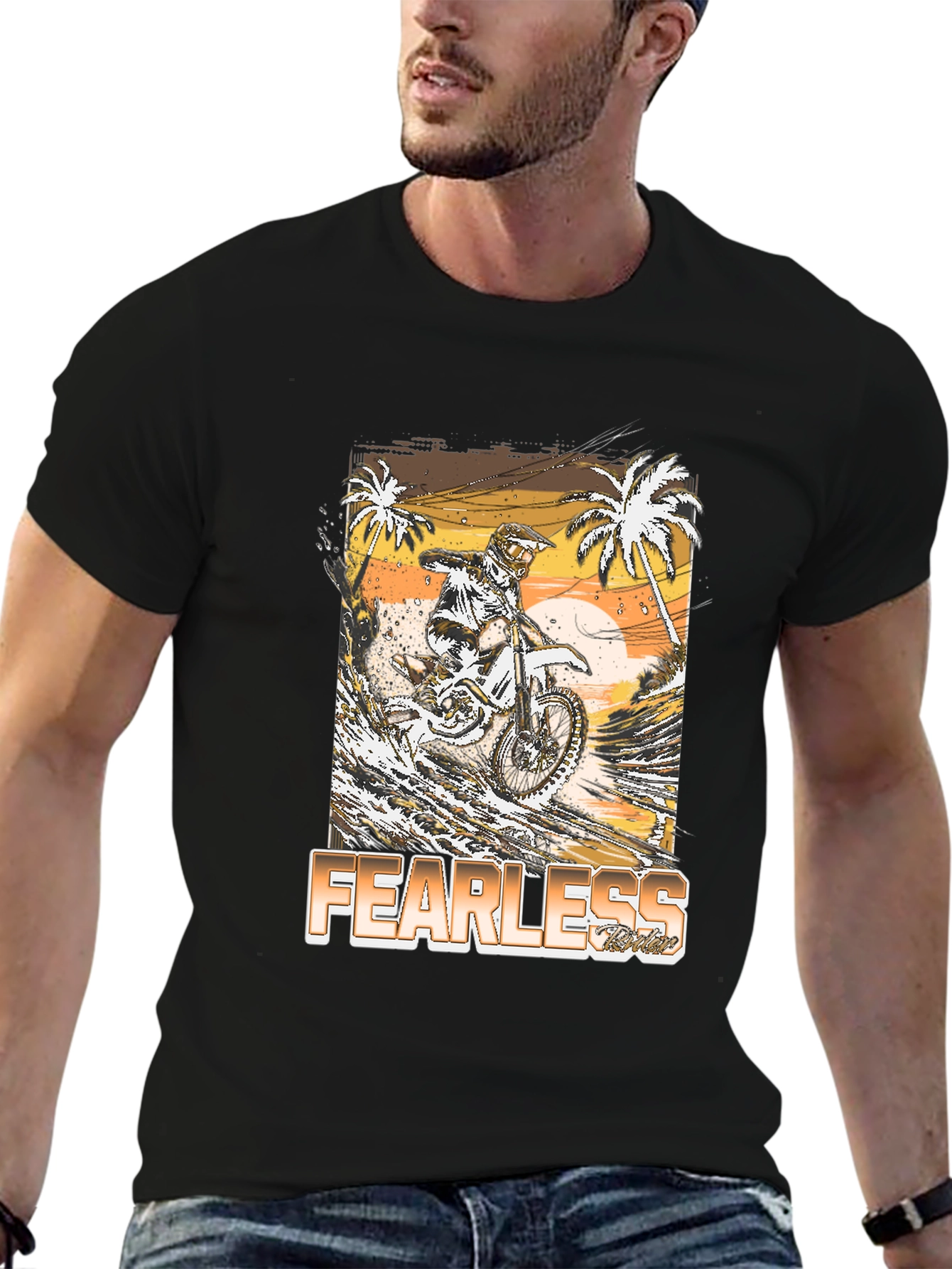 Fearless Rider Graphic Tee - Motocross T-Shirt