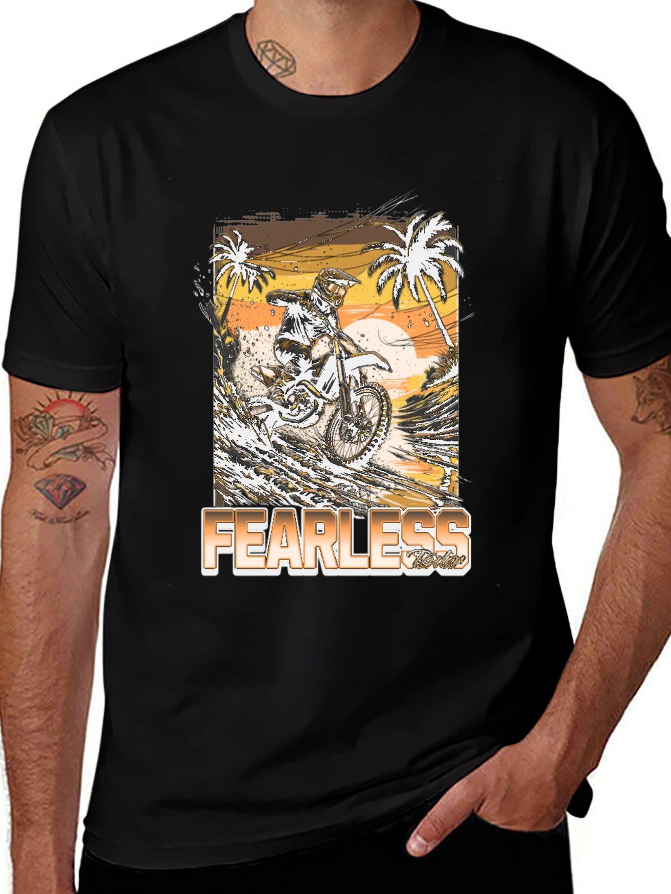 Fearless Rider Graphic Tee - Motocross T-Shirt