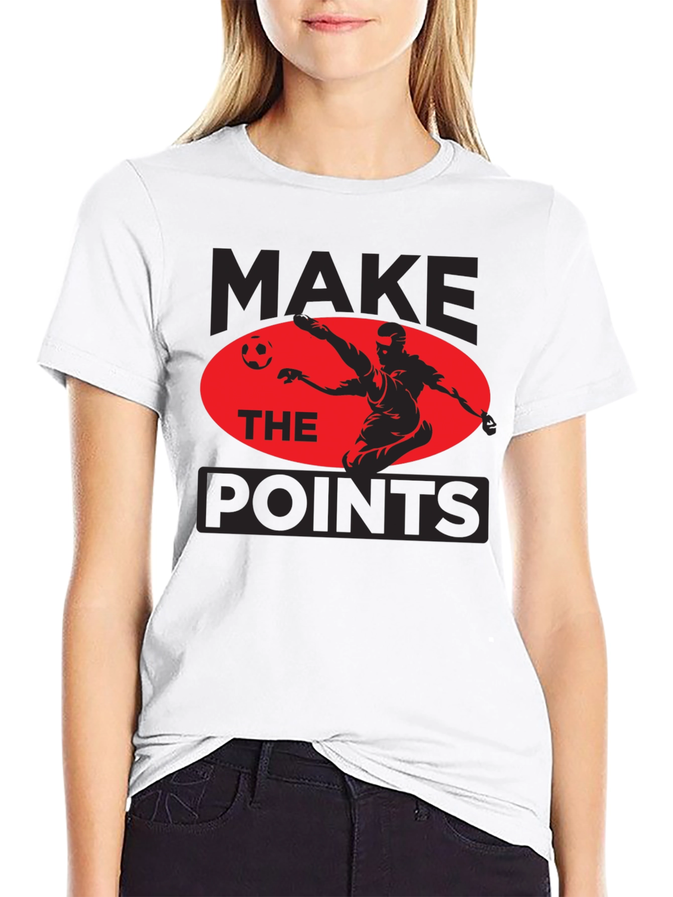 Make The Points Soccer Graphic Tee - Black