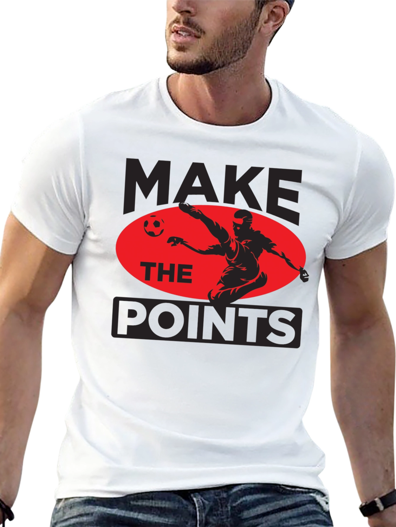 Make The Points Soccer Graphic Tee - Black