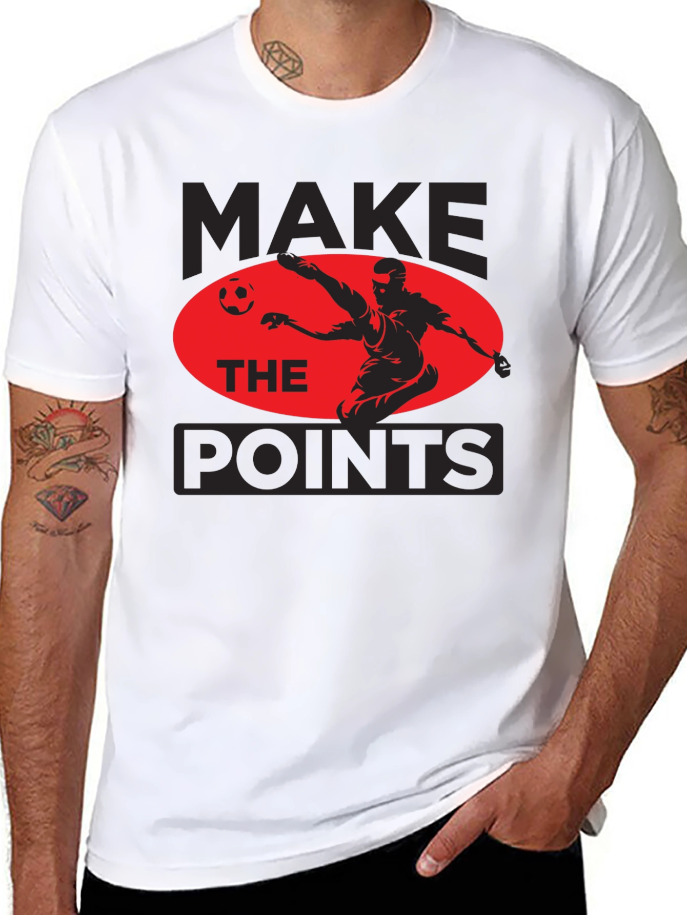 Make The Points Soccer Graphic Tee - Black