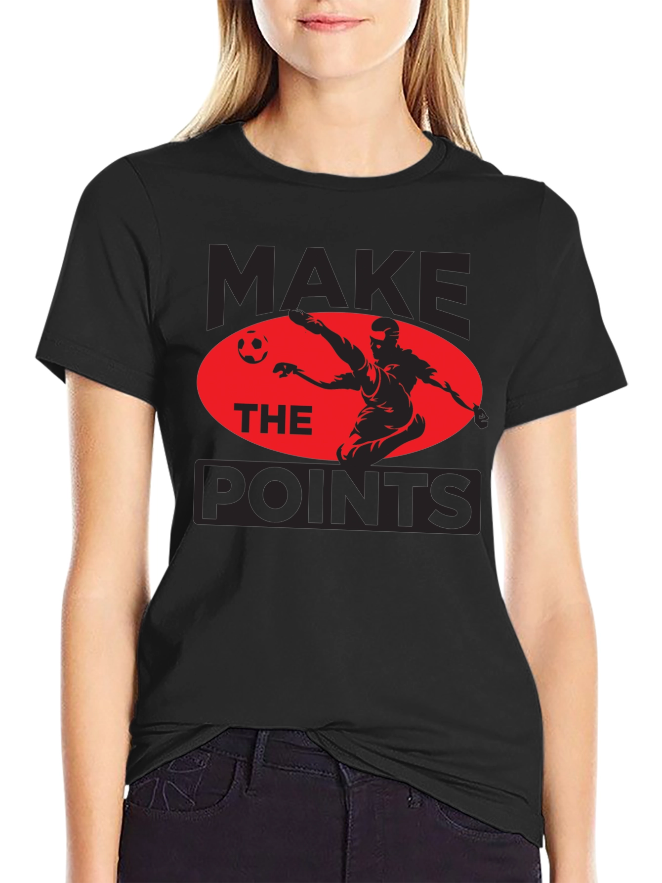 Make The Points Soccer Graphic Tee - Black