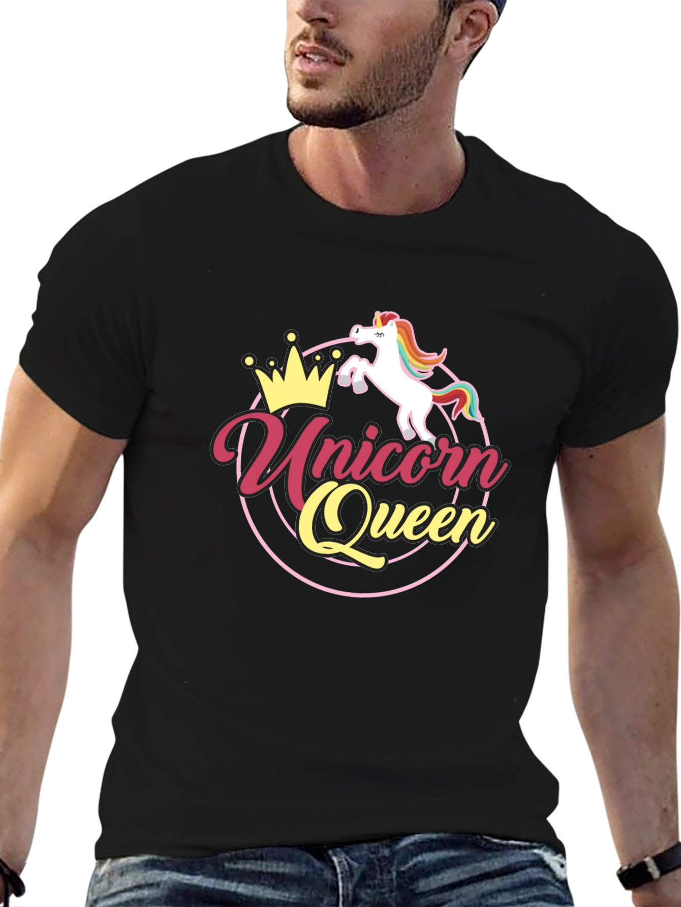 Unicorn Queen Black T-Shirt