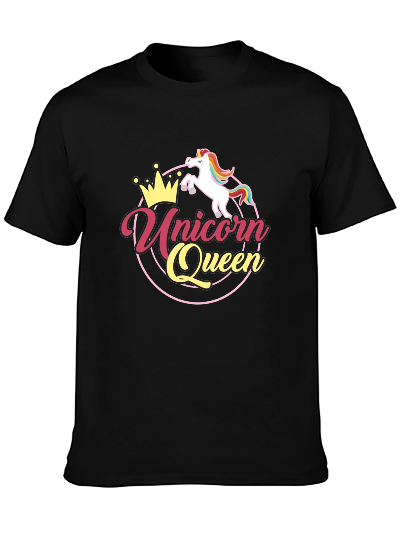 Unicorn Queen Black T-Shirt