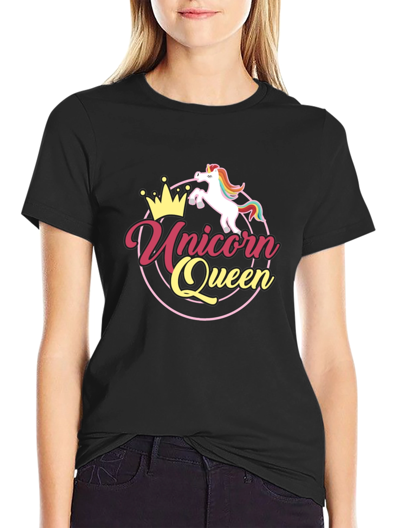Unicorn Queen Black T-Shirt