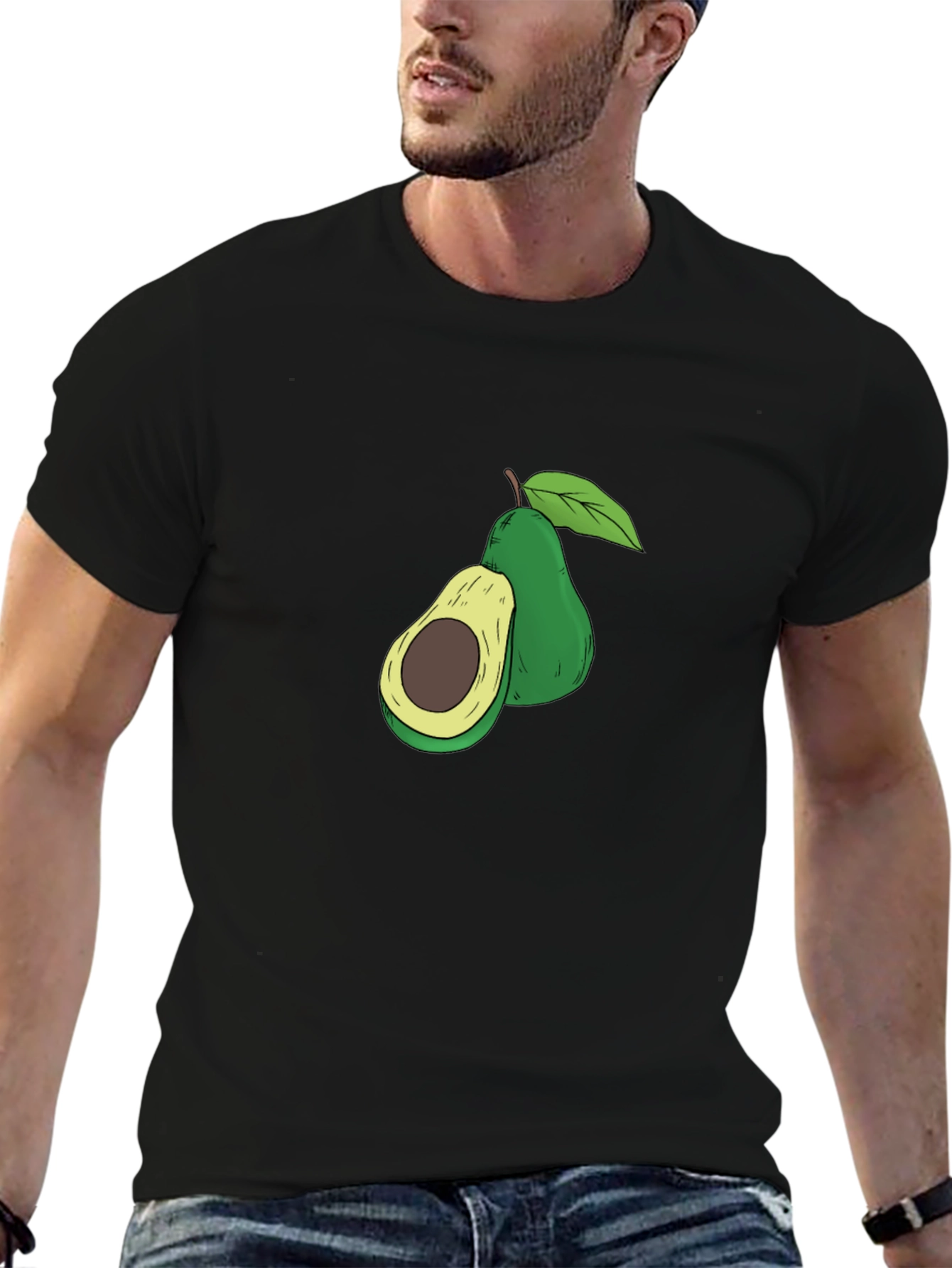 Avocado Graphic Tee - Unisex Black T-Shirt