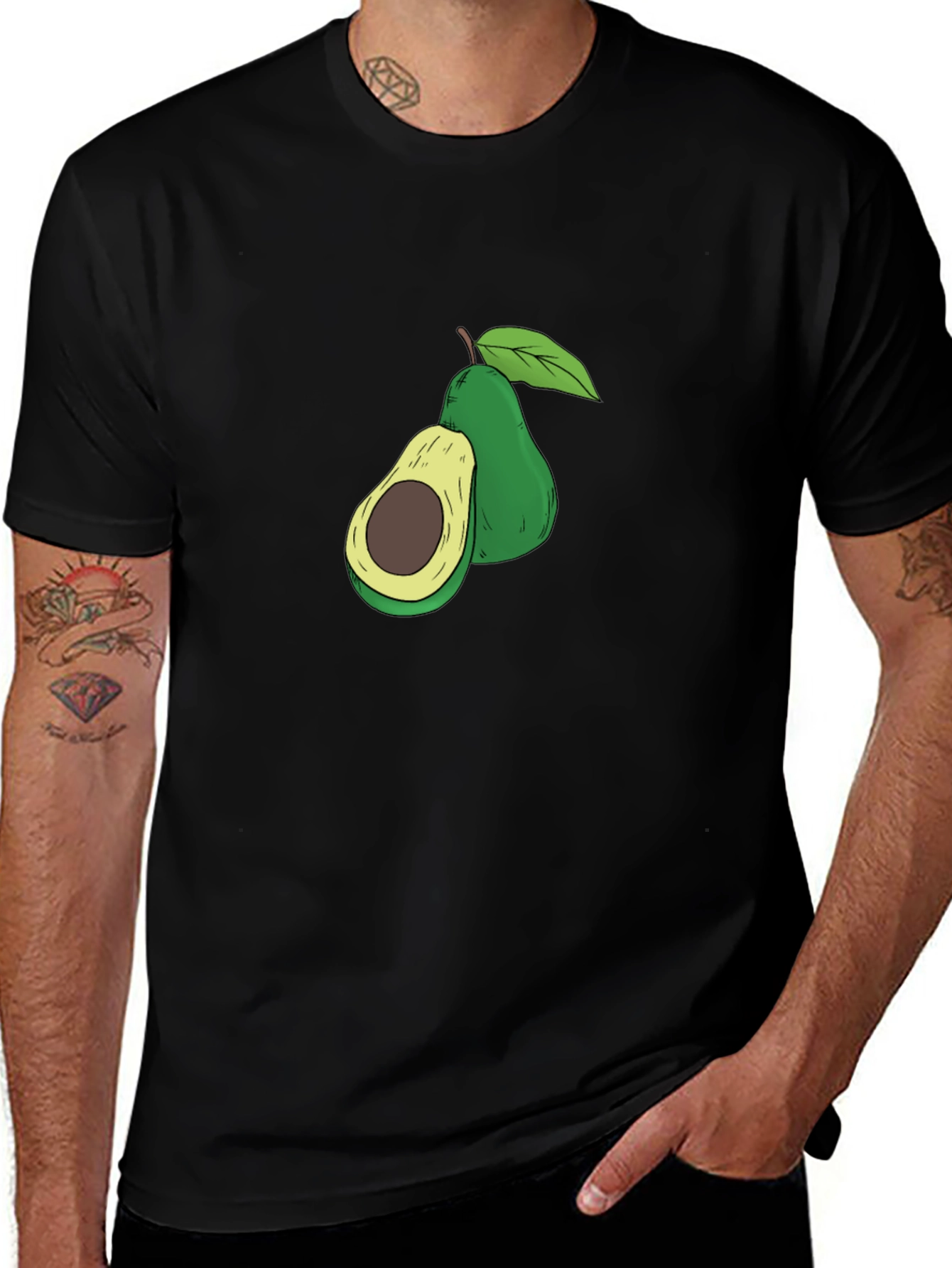 Avocado Graphic Tee - Unisex Black T-Shirt