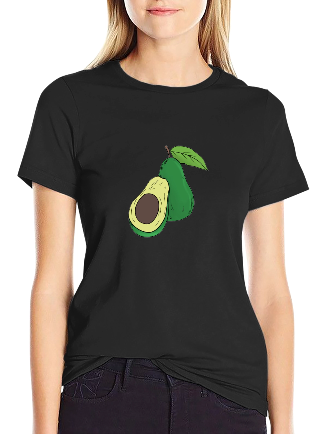 Avocado Graphic Tee - Unisex Black T-Shirt