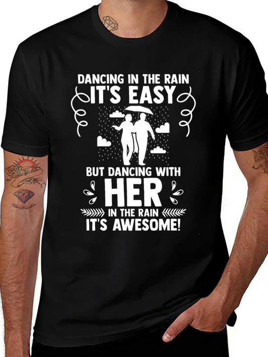 Dancing in the Rain Graphic Tee - Awesome Couple Shirt