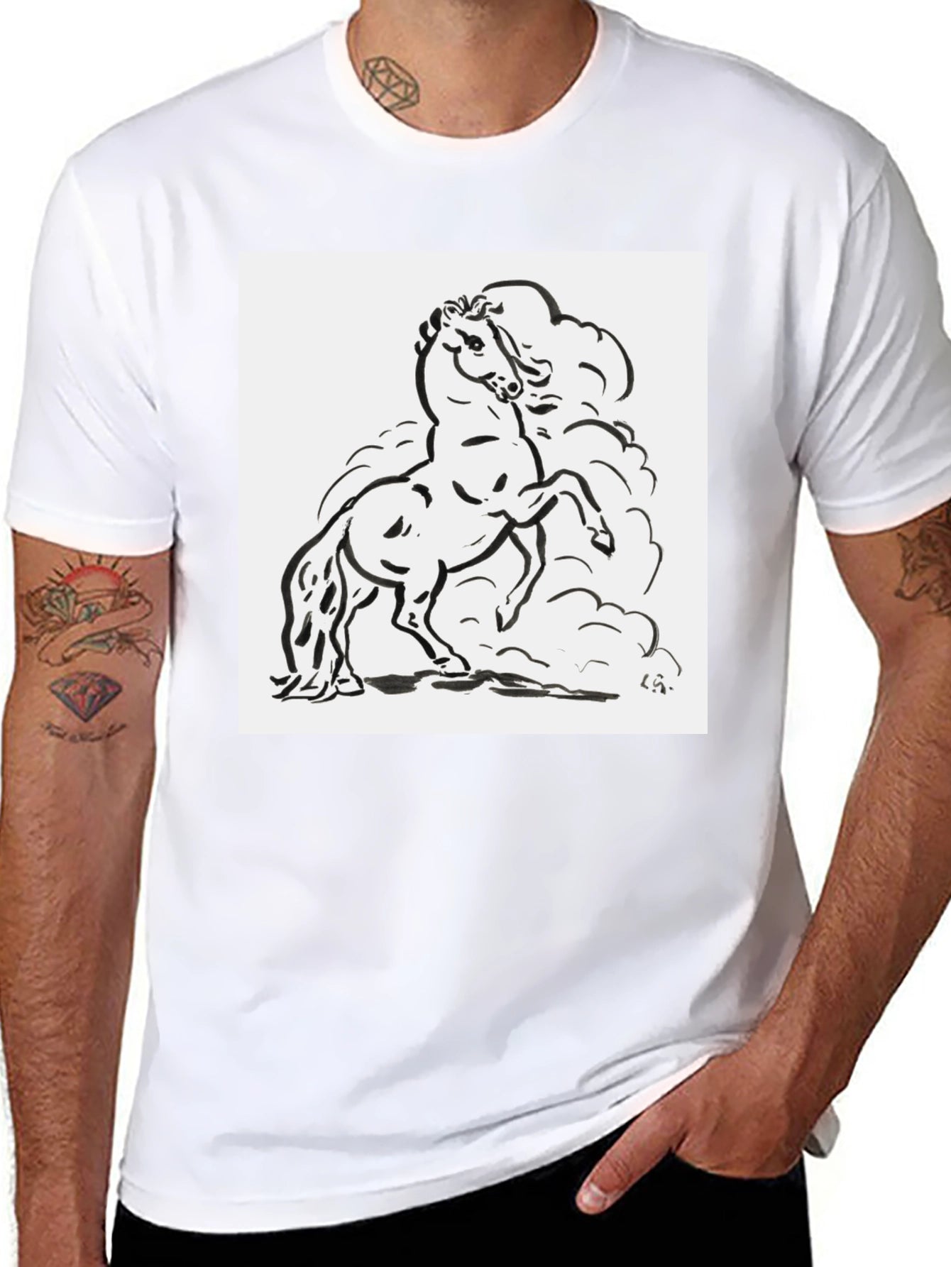 Black Horse Graphic Tee