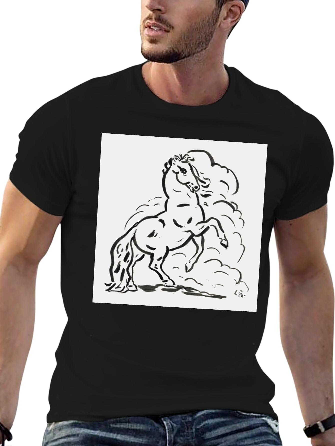 Black Horse Graphic Tee