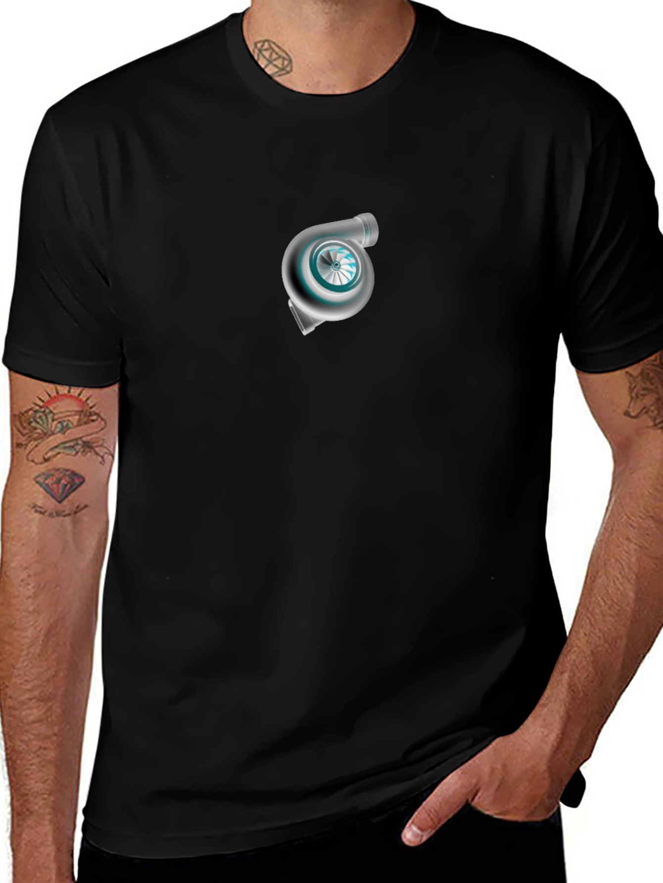 Turbo Graphic T-Shirt - Black Cotton Tee