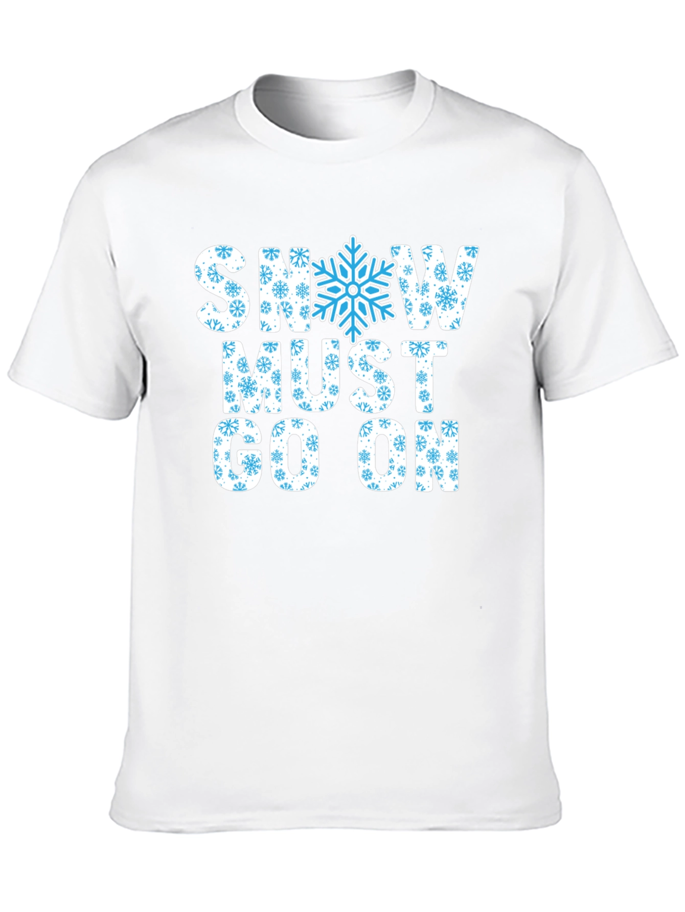 Snow Must Go On Black Cotton T-Shirt
