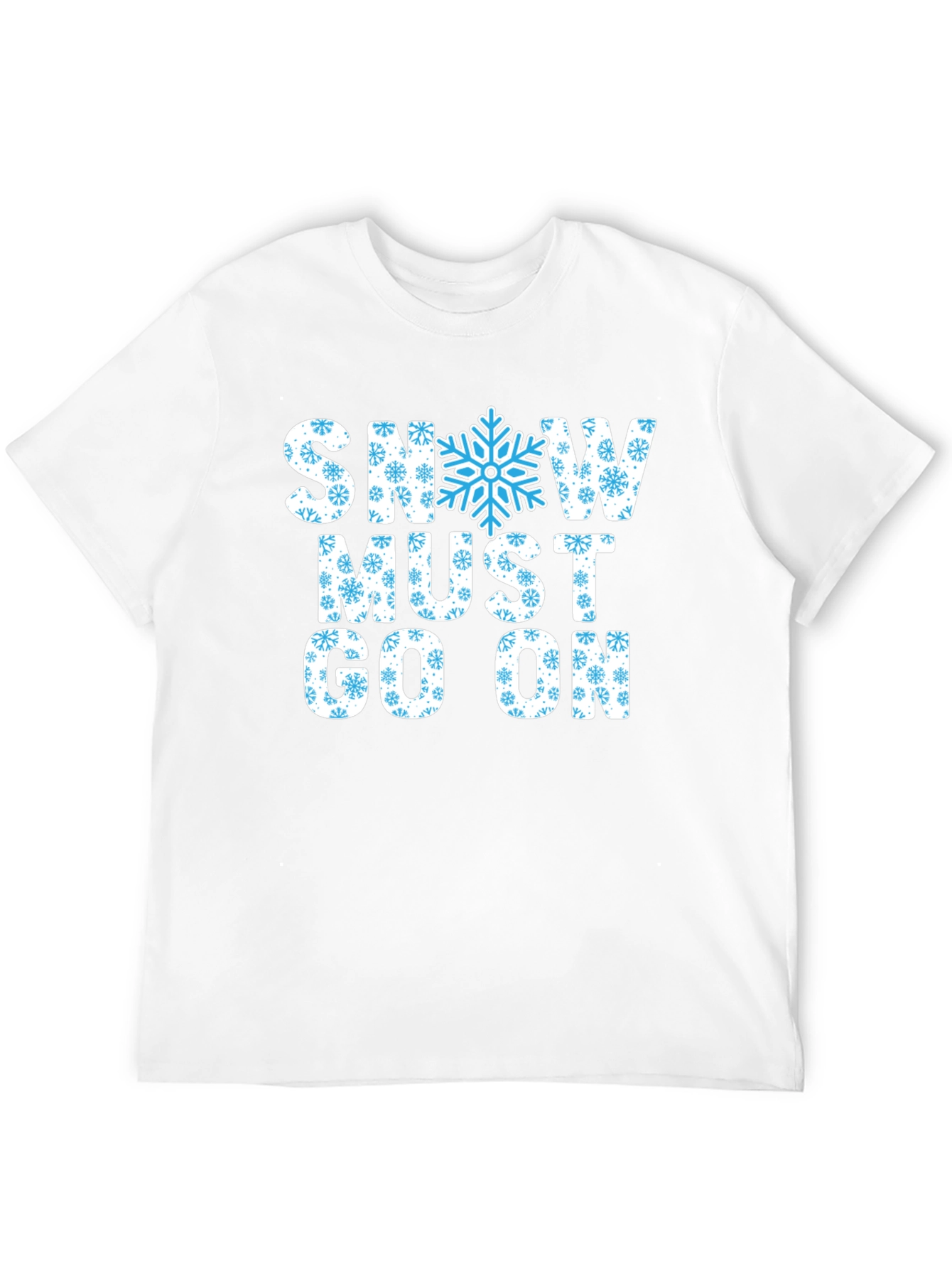 Snow Must Go On Black Cotton T-Shirt