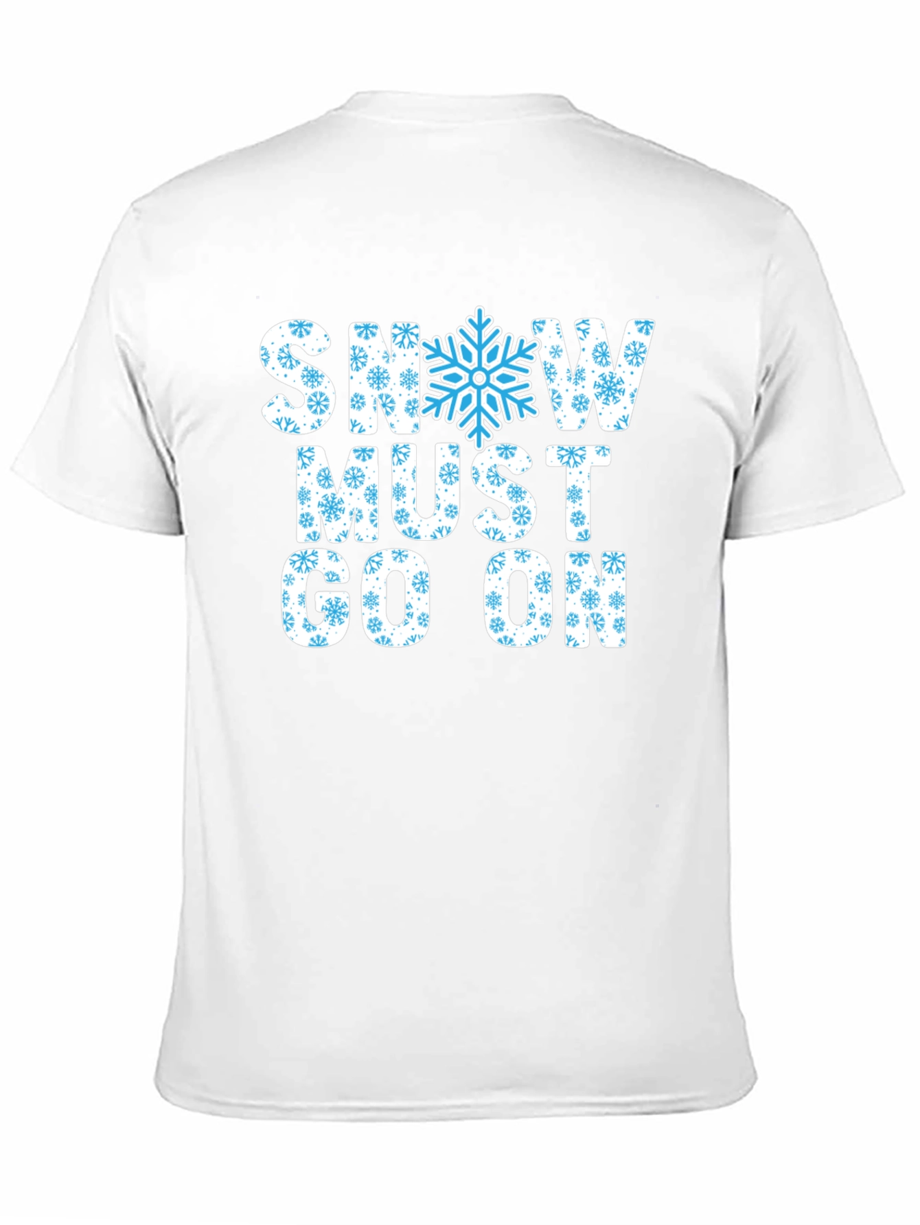 Snow Must Go On Black Cotton T-Shirt