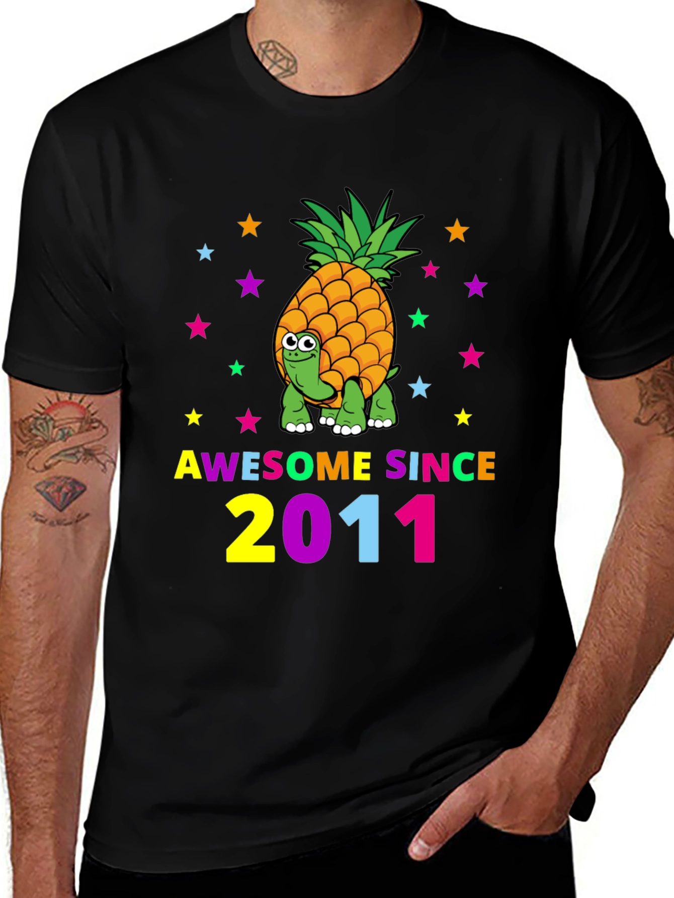Awesome Since 2011 Pineapple Turtle T-Shirt