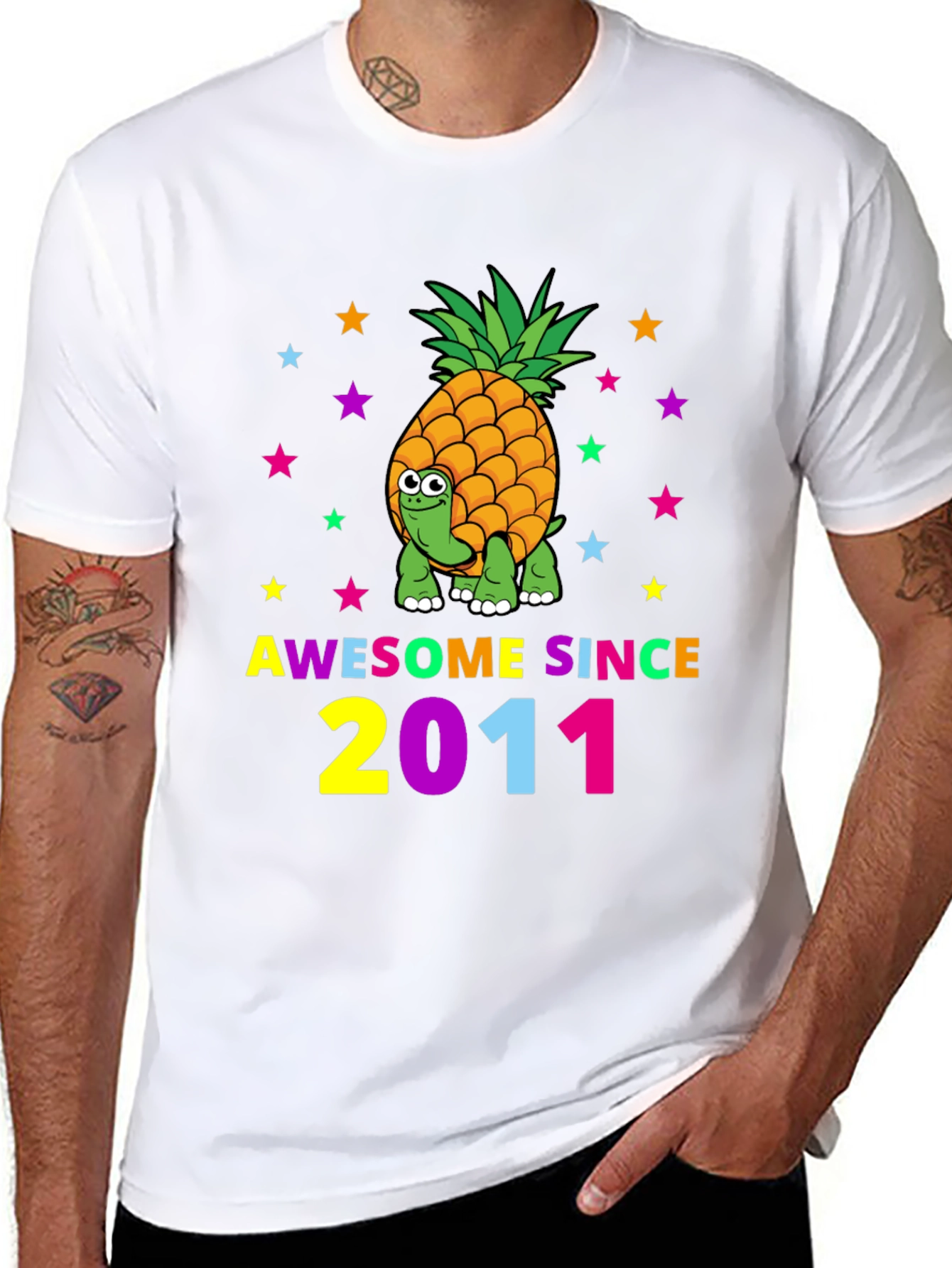 Awesome Since 2011 Pineapple Turtle T-Shirt
