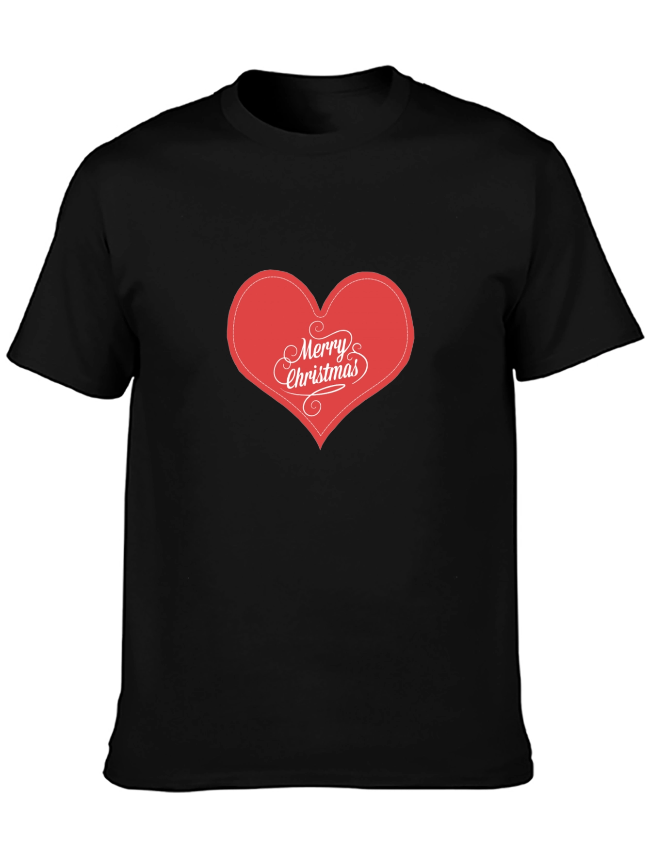 Merry Christmas Heart Graphic T-Shirt