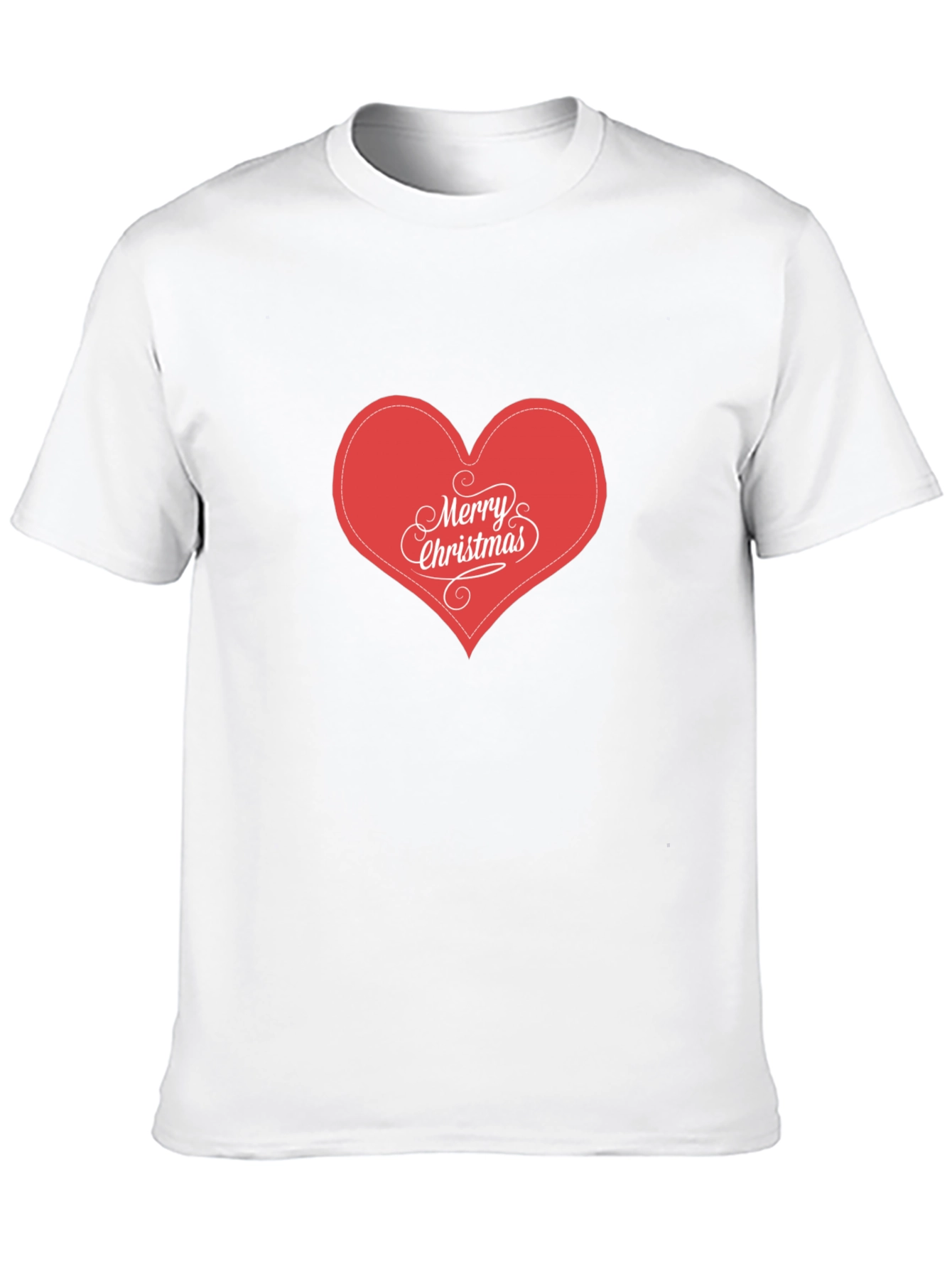 Merry Christmas Heart Graphic T-Shirt
