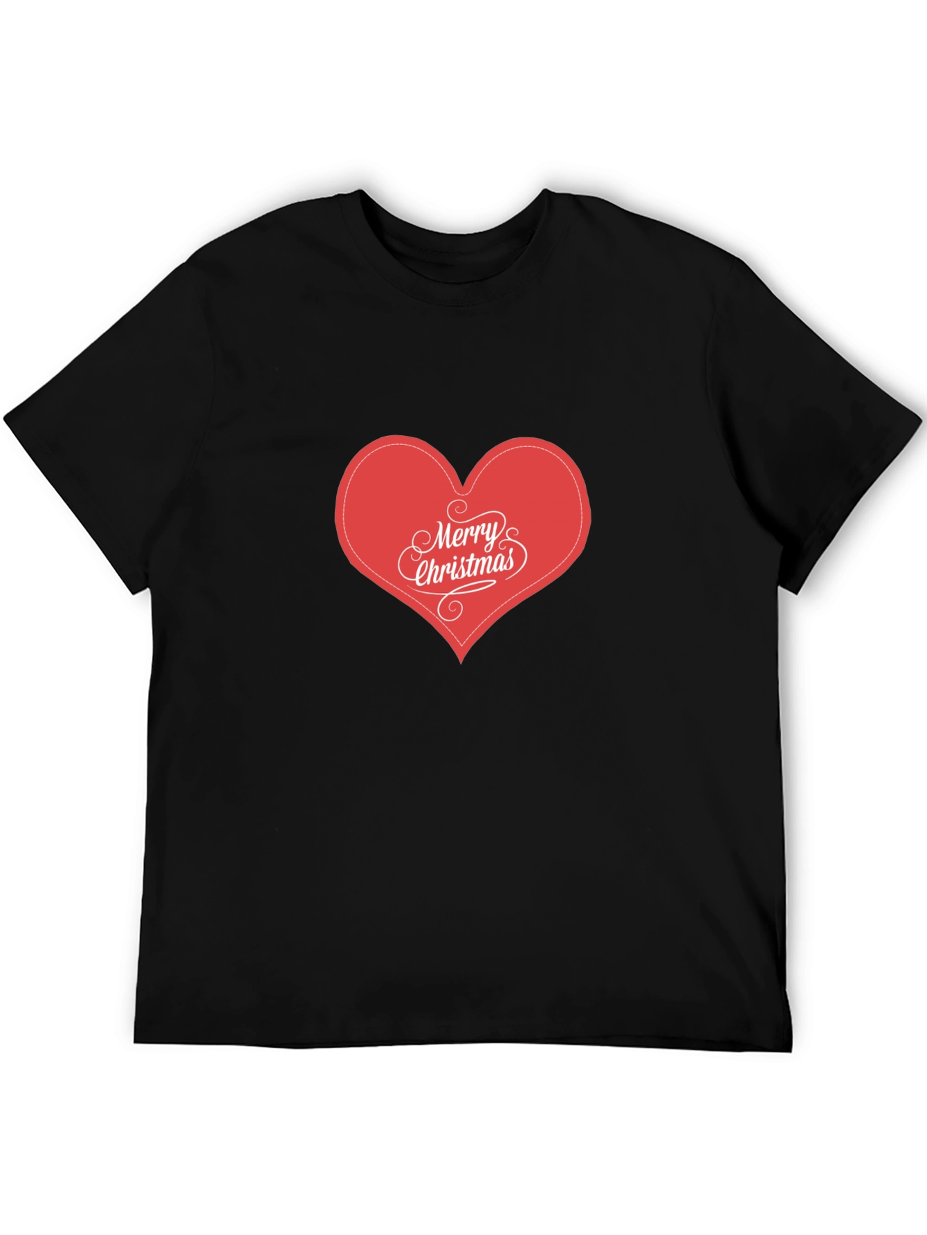 Merry Christmas Heart Graphic T-Shirt