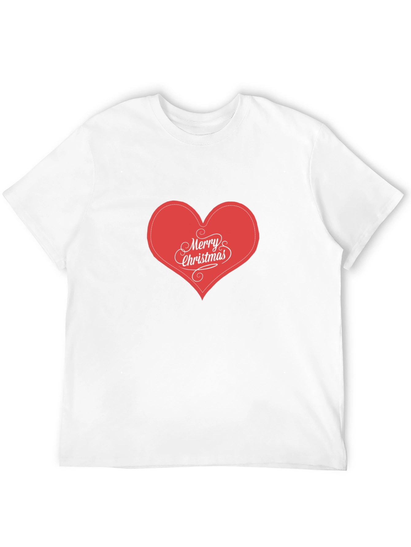 Merry Christmas Heart Graphic T-Shirt