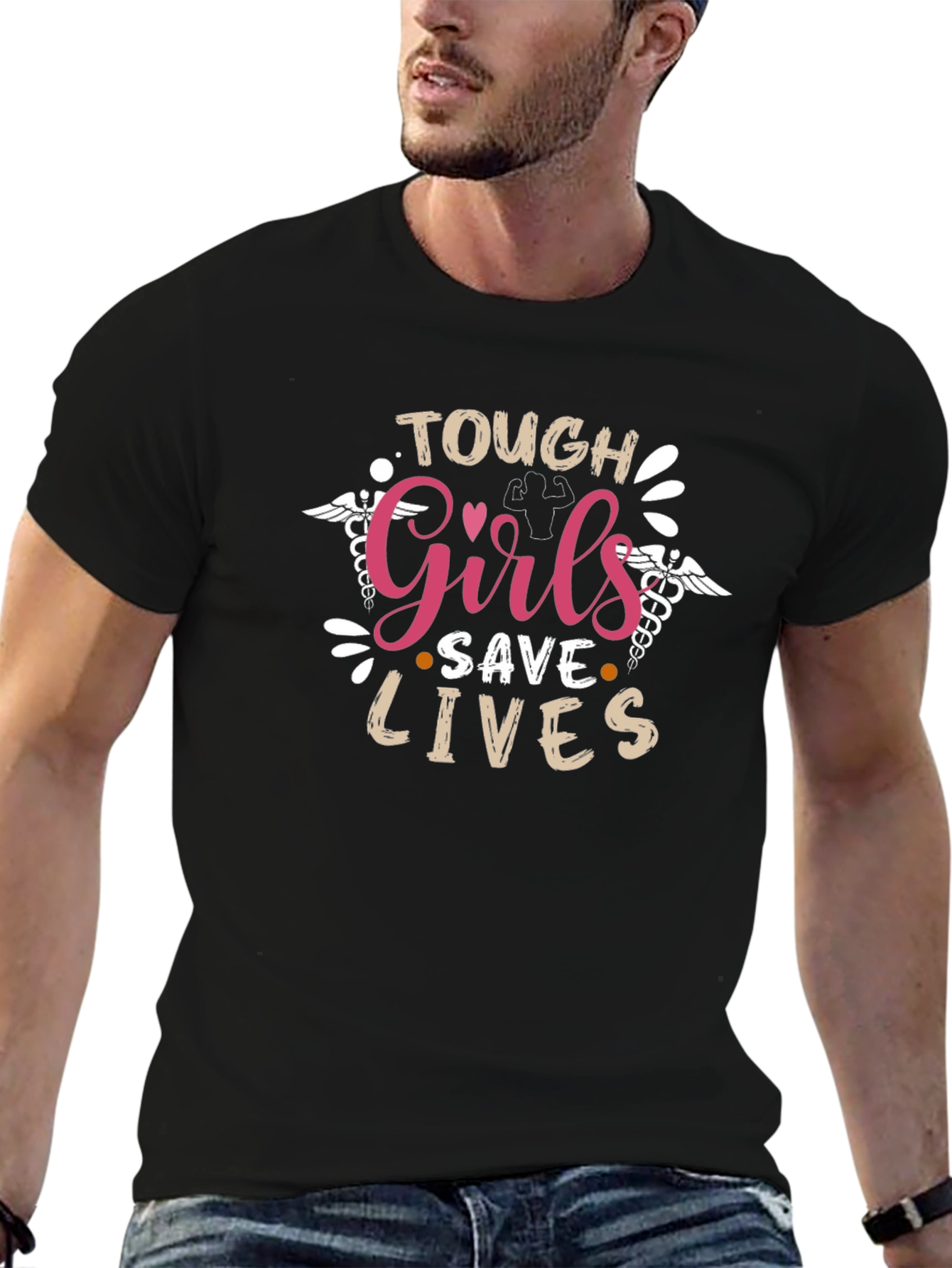 Tough Girls Save Lives Graphic T-Shirt