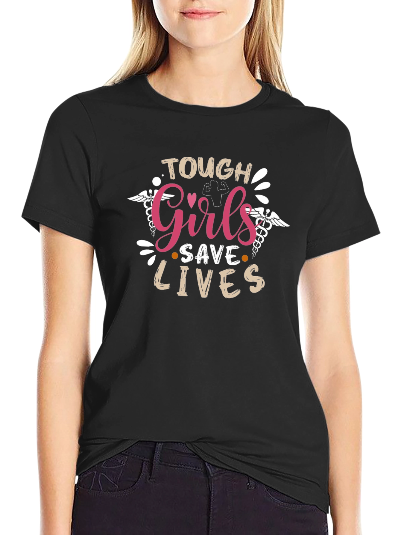 Tough Girls Save Lives Graphic T-Shirt